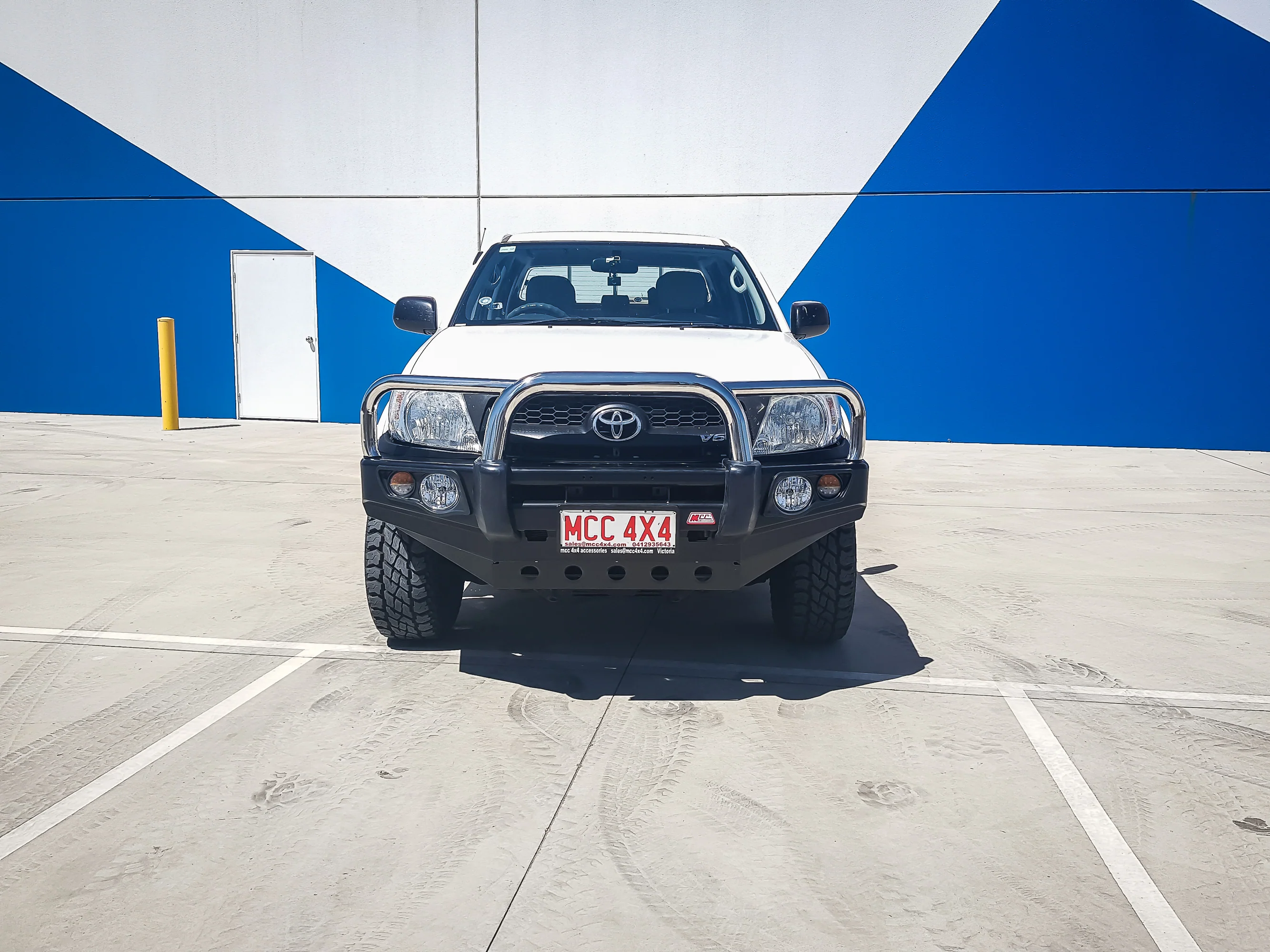 Hilux KUN26R 2012-2015 707-01 Falcon Bull Bar Triple Stainless Loops Package (LED Foglight) - SKU MCC-01015-701FOGUP - Image 3