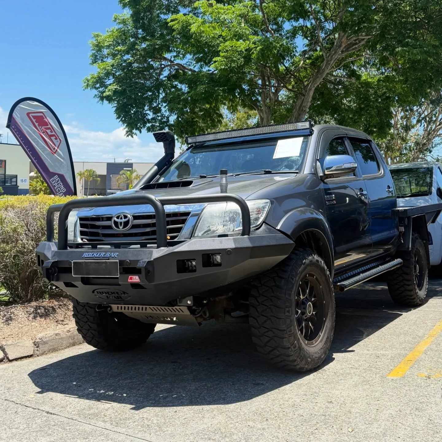 Hilux KUN26R 2012-2015 078-02SQ Rocker Bull Bar Triple Loops Package - SKU MCC-01015-7802SQ - Image 2