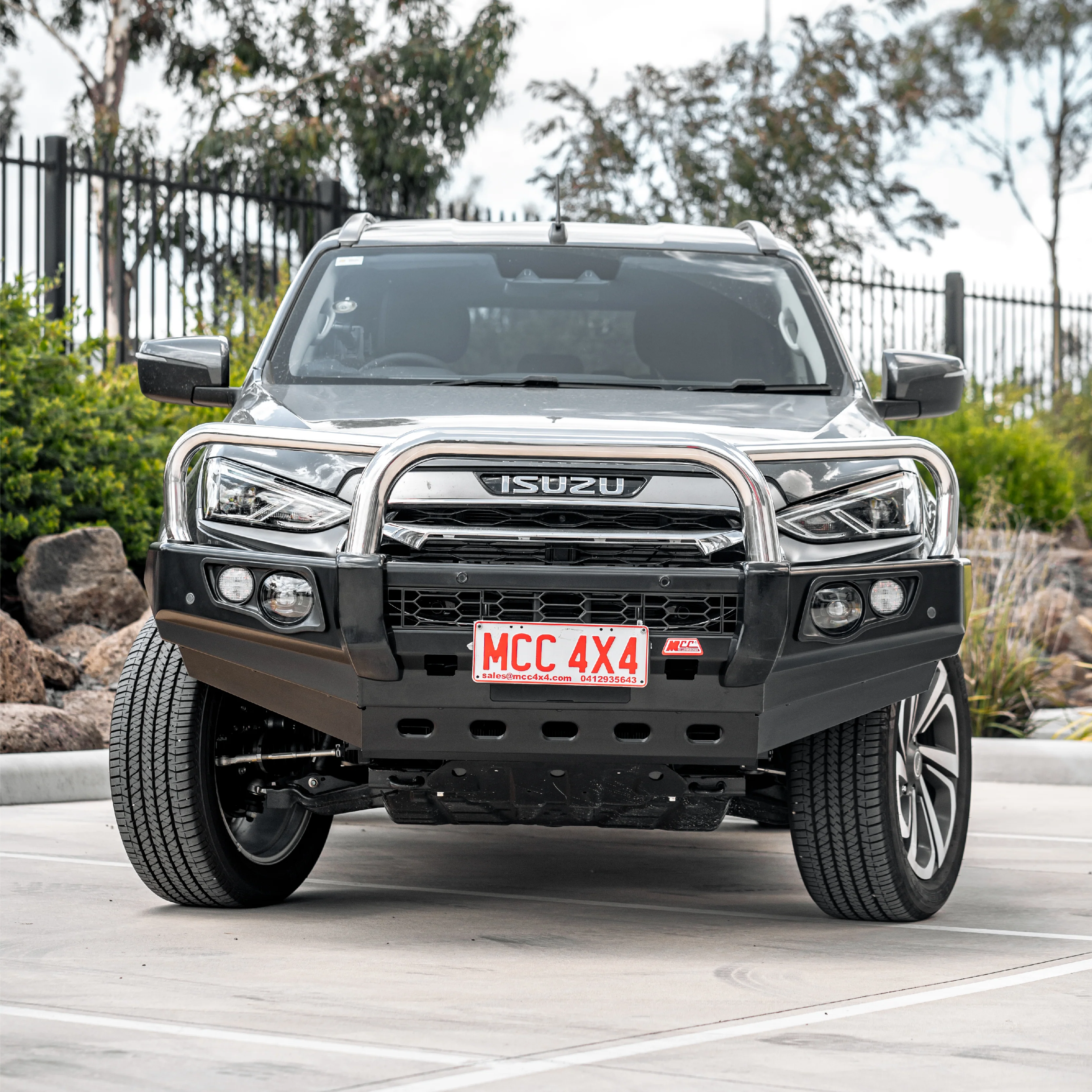 MUX Gen 3 2020-2025 707-01 Falcon Bull Bar Triple Stainless Loops Package (LED Foglight) - SKU MCC-08008-701FOGUP - Image 3