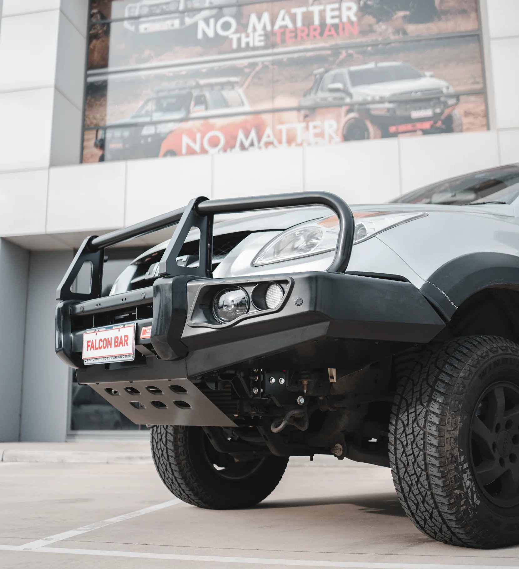 JMC Vigus 2012-2018 707-02 Falcon Bull Bar Black A-Frame Package (No Foglight) - SKU MCC-13001-702UP - Image 5
