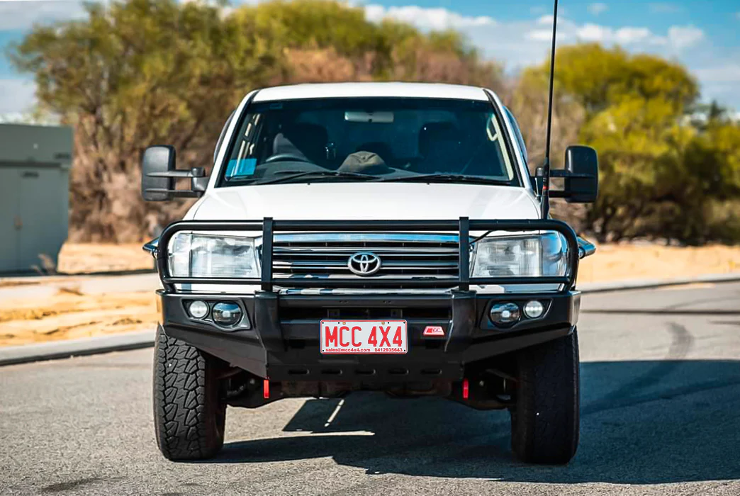 Land Cruiser 100 series 1998-2007 707-02 Falcon Bull Bar Black A-Frame Package (LED Foglight) - SKU MCC-01007-702FOGUP - Image 5