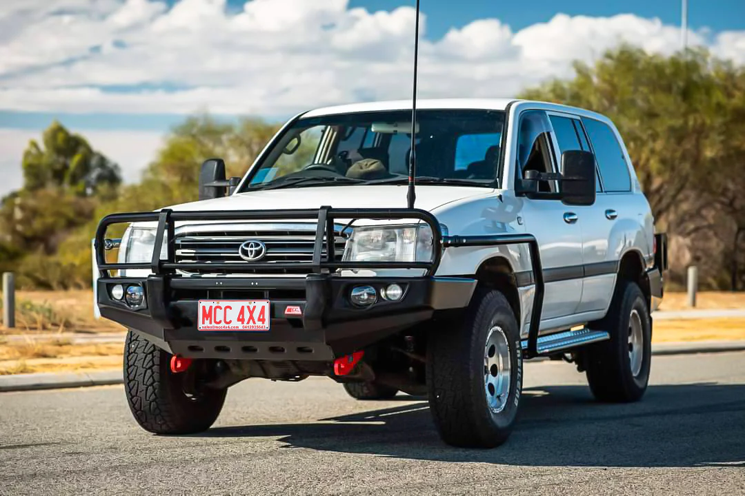 Land Cruiser 100 series 1998-2007 707-02 Falcon Bull Bar Black A-Frame Package (LED Foglight) - SKU MCC-01007-702FOGUP - Image 6