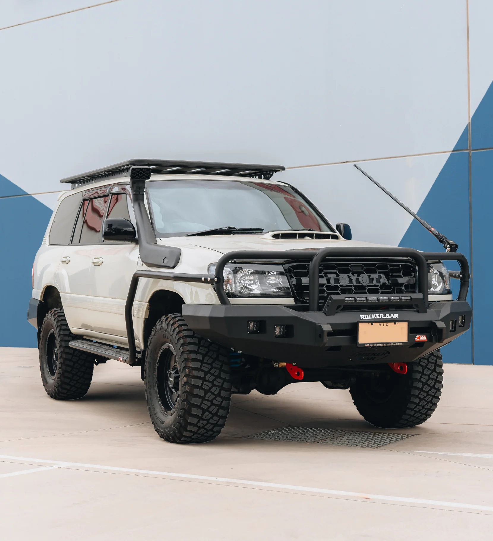 Land Cruiser 105 series 1998-2007 078-02SQ Rocker Bull Bar Triple Loops Package - SKU MCC-01014-7802SQ - Image 2