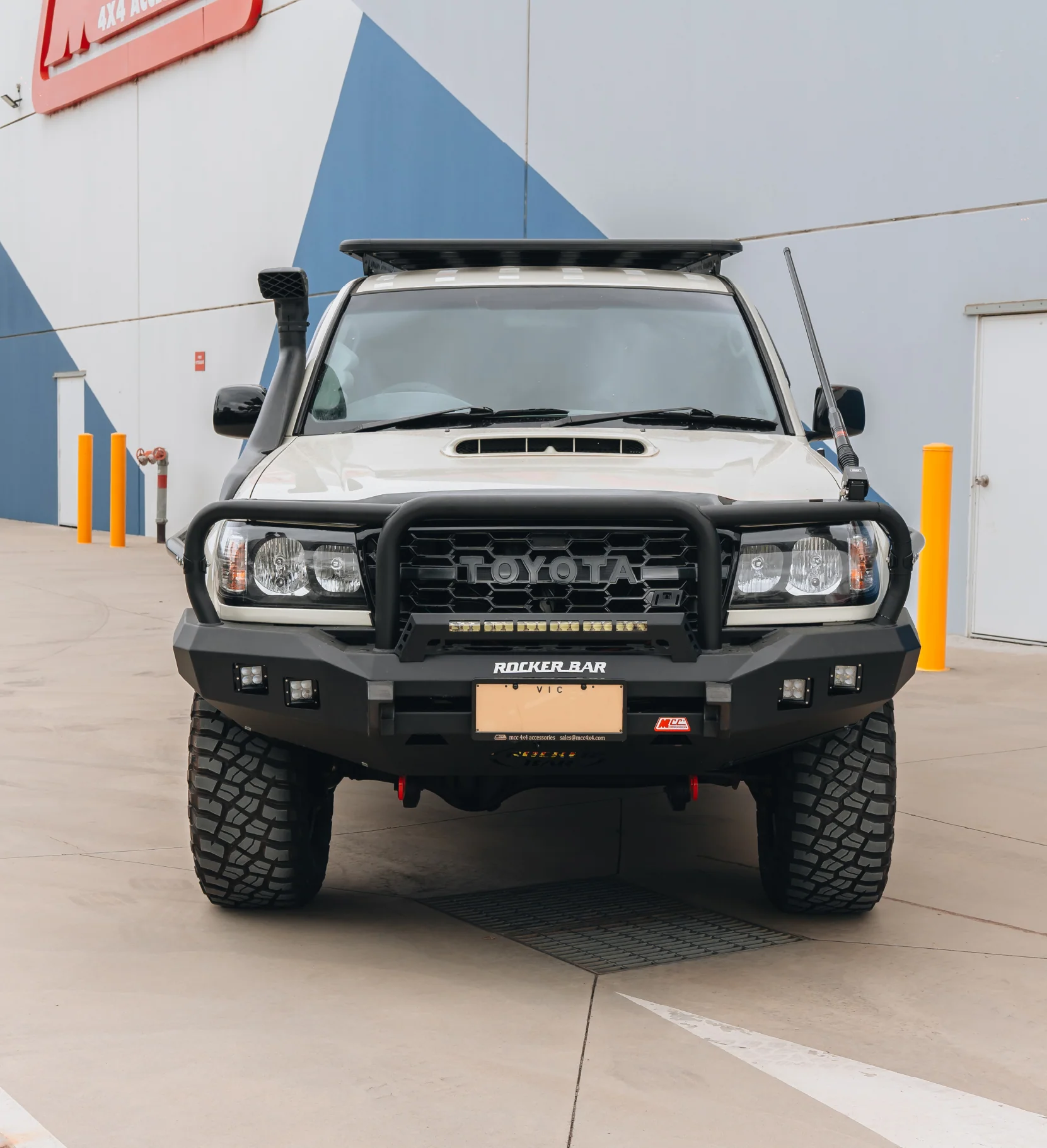 Land Cruiser 105 series 1998-2007 078-02SQ Rocker Bull Bar Triple Loops Package - SKU MCC-01014-7802SQ - Image 3