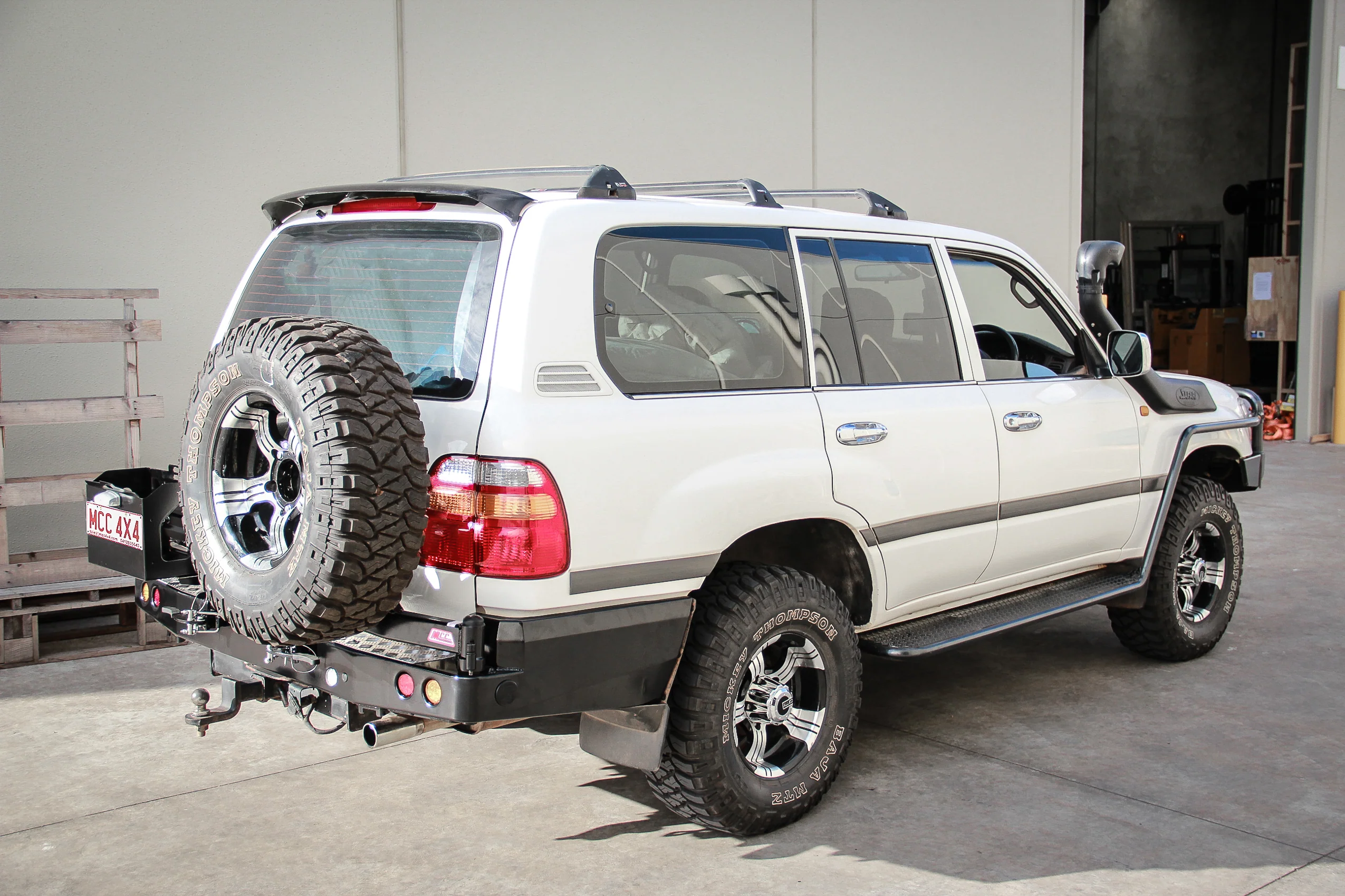 Land Cruiser 100/105 series 1998-2007 022-02 Rear Wheel Carrier Single Jerry Can Holder Package - SKU MCC-01007-202PK2 - Image 3