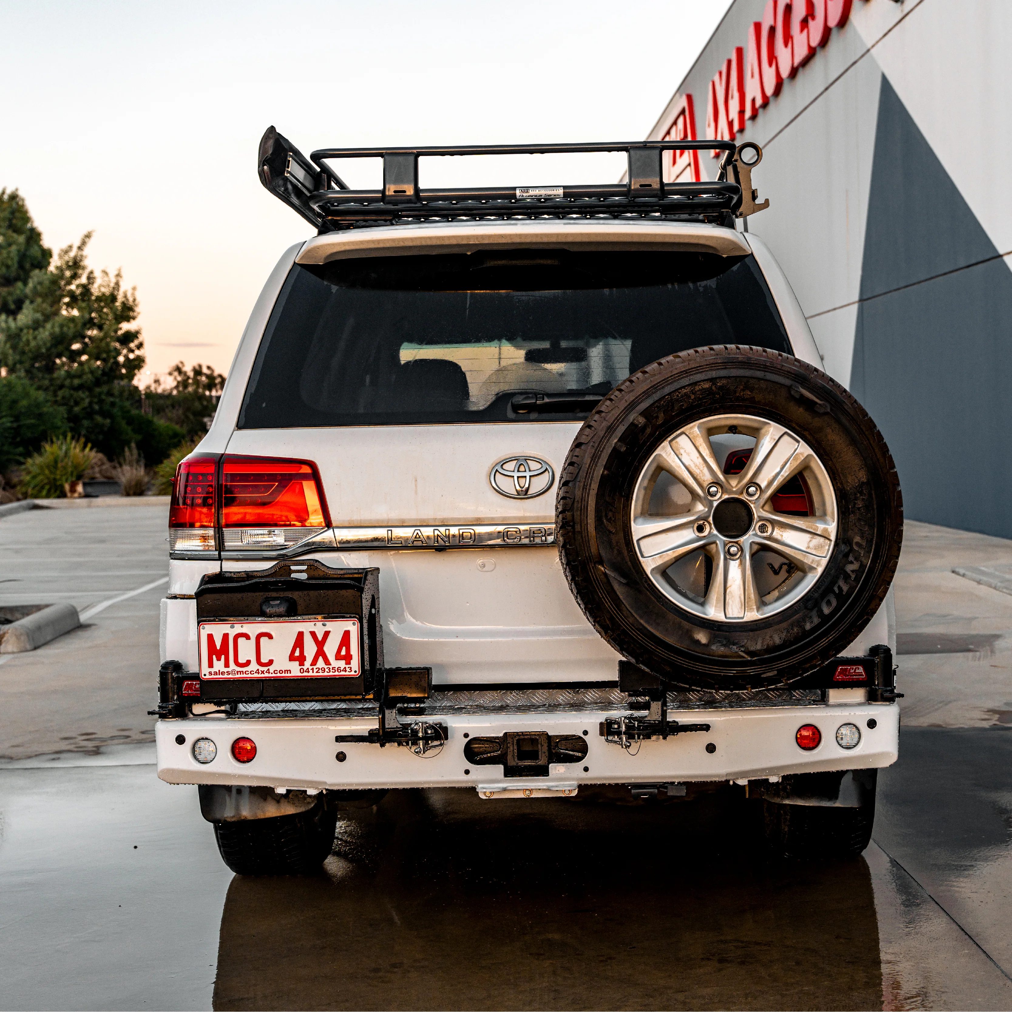 Land Cruiser 200 series 2007-2021  022-02 Rear Wheel Carrier Single Jerry Can Holder Package (Non Blind Spot Radar Compatible) - SKU MCC-01008-202PK2 - Image 4