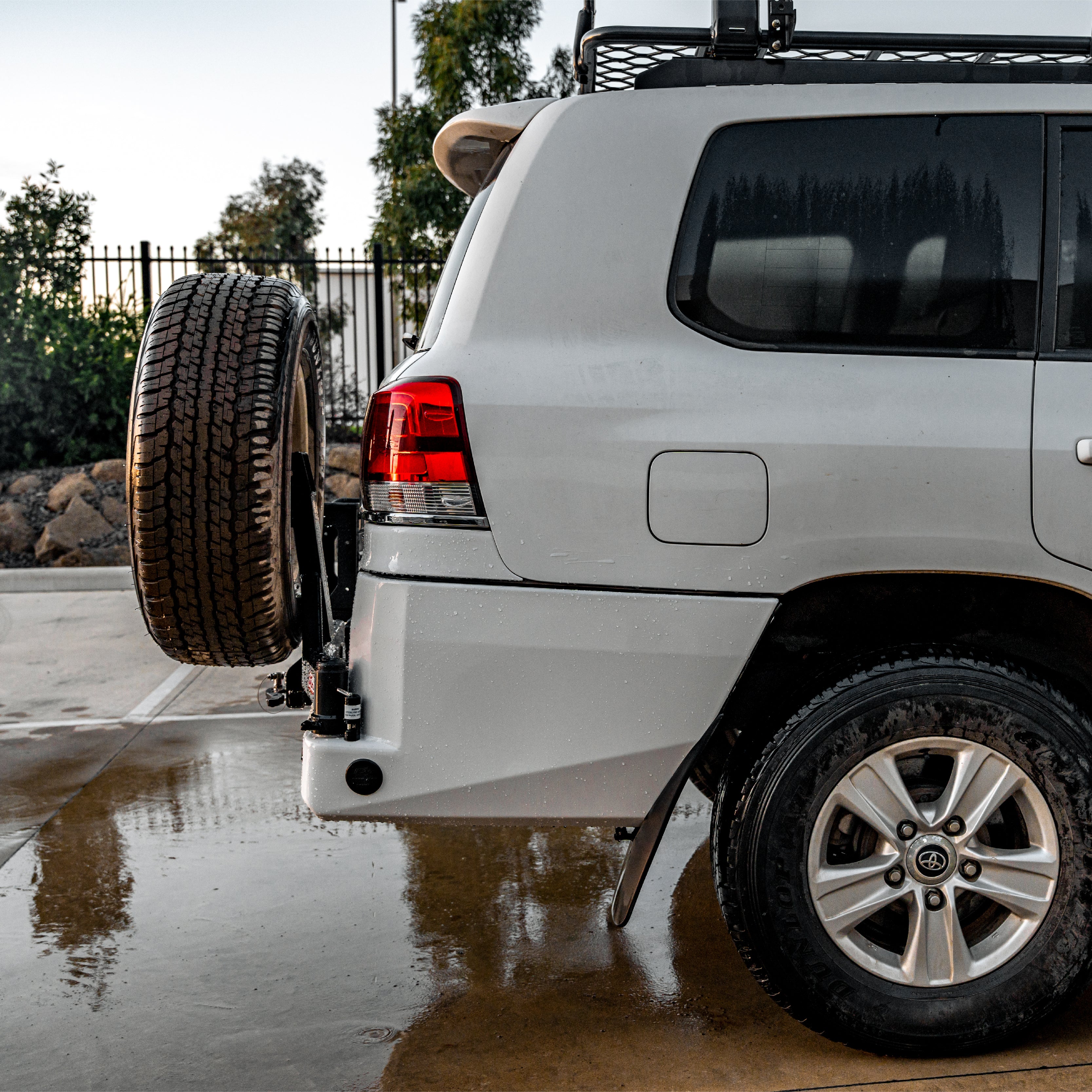 Land Cruiser 200 series 2007-2021  022-02 Rear Wheel Carrier Single Jerry Can Holder Package (Non Blind Spot Radar Compatible) - SKU MCC-01008-202PK2 - Image 5