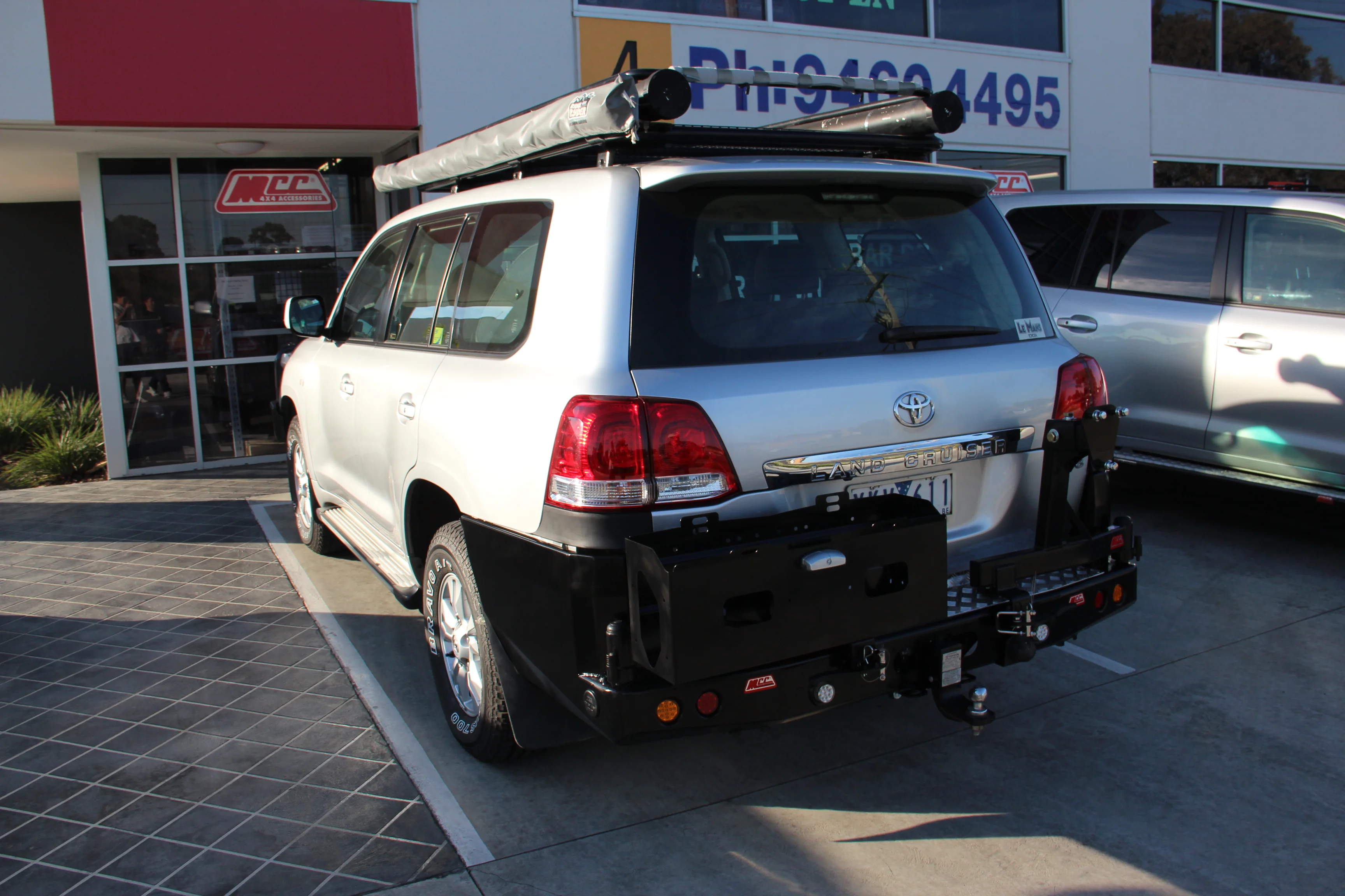 Land Cruiser 200 series 2007-2021 022-02 Rear Wheel Carrier Double Jerry Can Holder Package (Non Blind Spot Radar Compatible) - SKU MCC-01008-202PK3 - Image 2