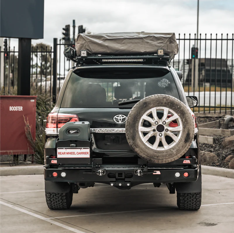 Land Cruiser 200 series 2007-2021 Bumper Cut 022-02 Rear Wheel Carrier Single Jerry Can Holder Package - SKU MCC-01019-202PK2 - Image 3