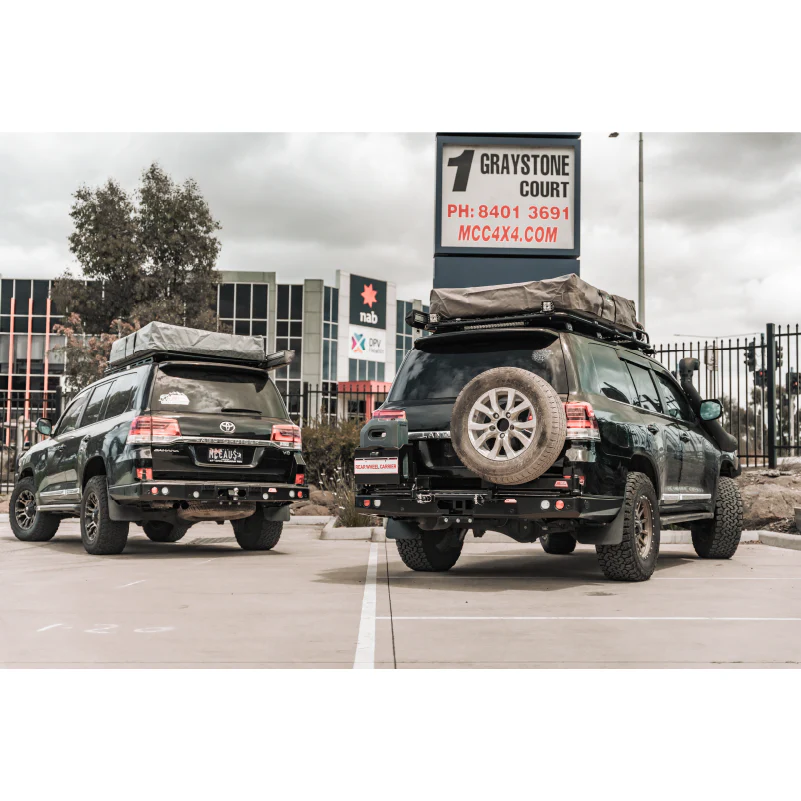 Land Cruiser 200 series 2007-2021 Bumper Cut 022-02 Rear Wheel Carrier Single Jerry Can Holder Package - SKU MCC-01019-202PK2 - Image 5