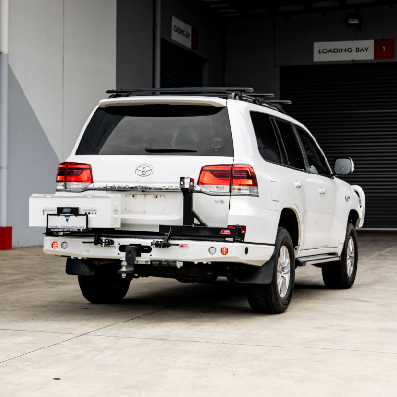 Land Cruiser 200 series 2007-2021 Bumper Cut 022-02 Rear Wheel Carrier Double Jerry Can Holder Package - SKU MCC-01019-202PK3 - Image 2