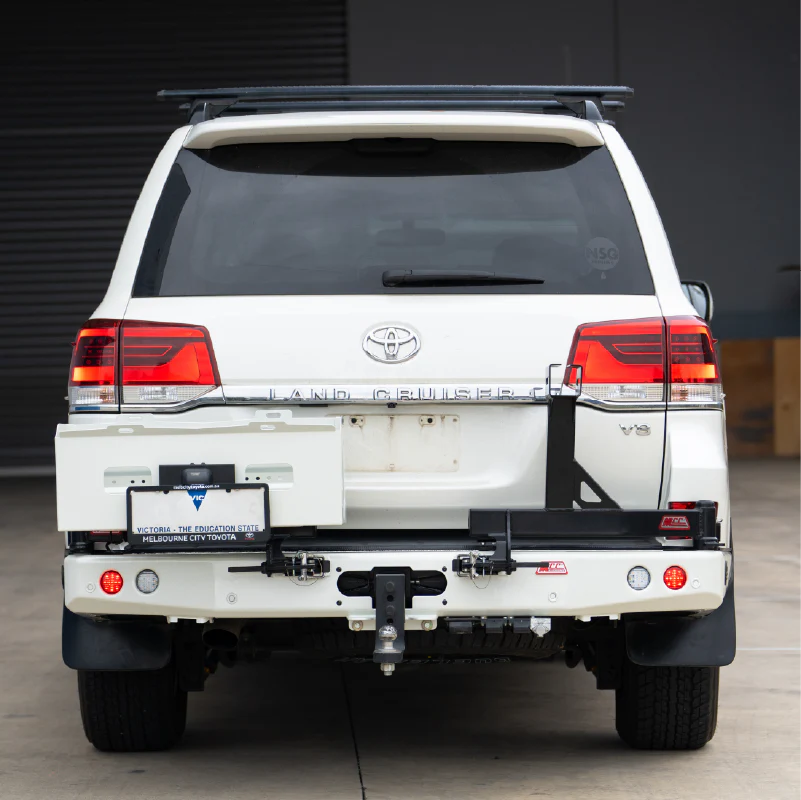 Land Cruiser 200 series 2007-2021 Bumper Cut 022-02 Rear Wheel Carrier Double Jerry Can Holder Package - SKU MCC-01019-202PK3 - Image 3