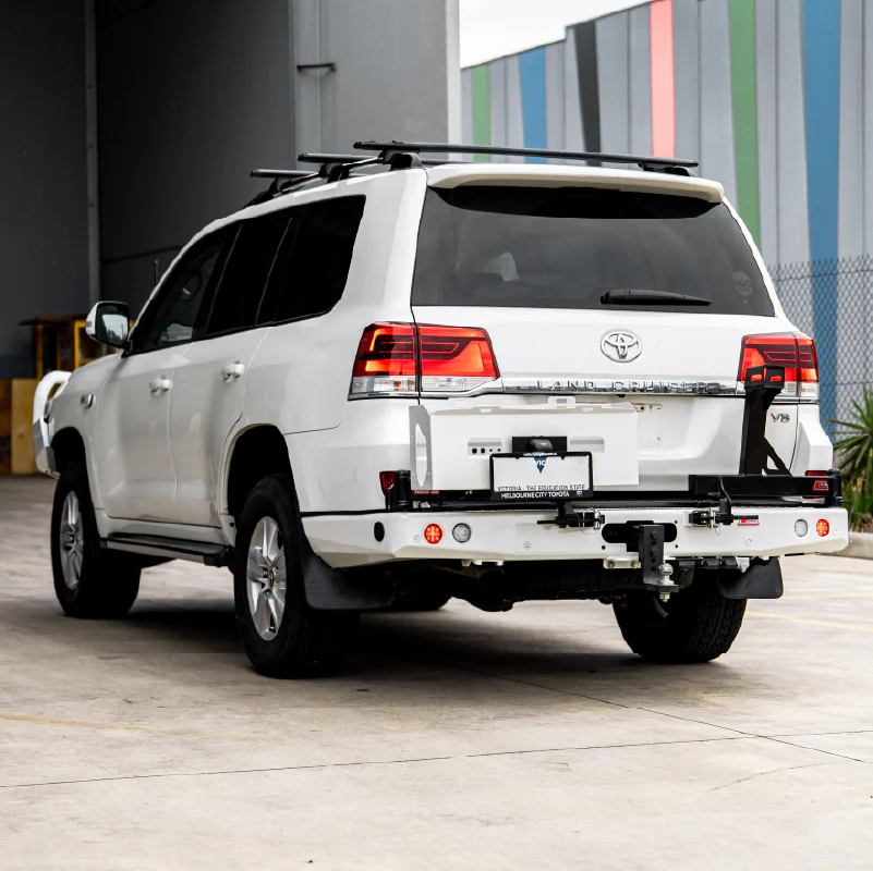 Land Cruiser 200 series 2007-2021 Bumper Cut 022-02 Rear Wheel Carrier Double Jerry Can Holder Package - SKU MCC-01019-202PK3 - Image 4