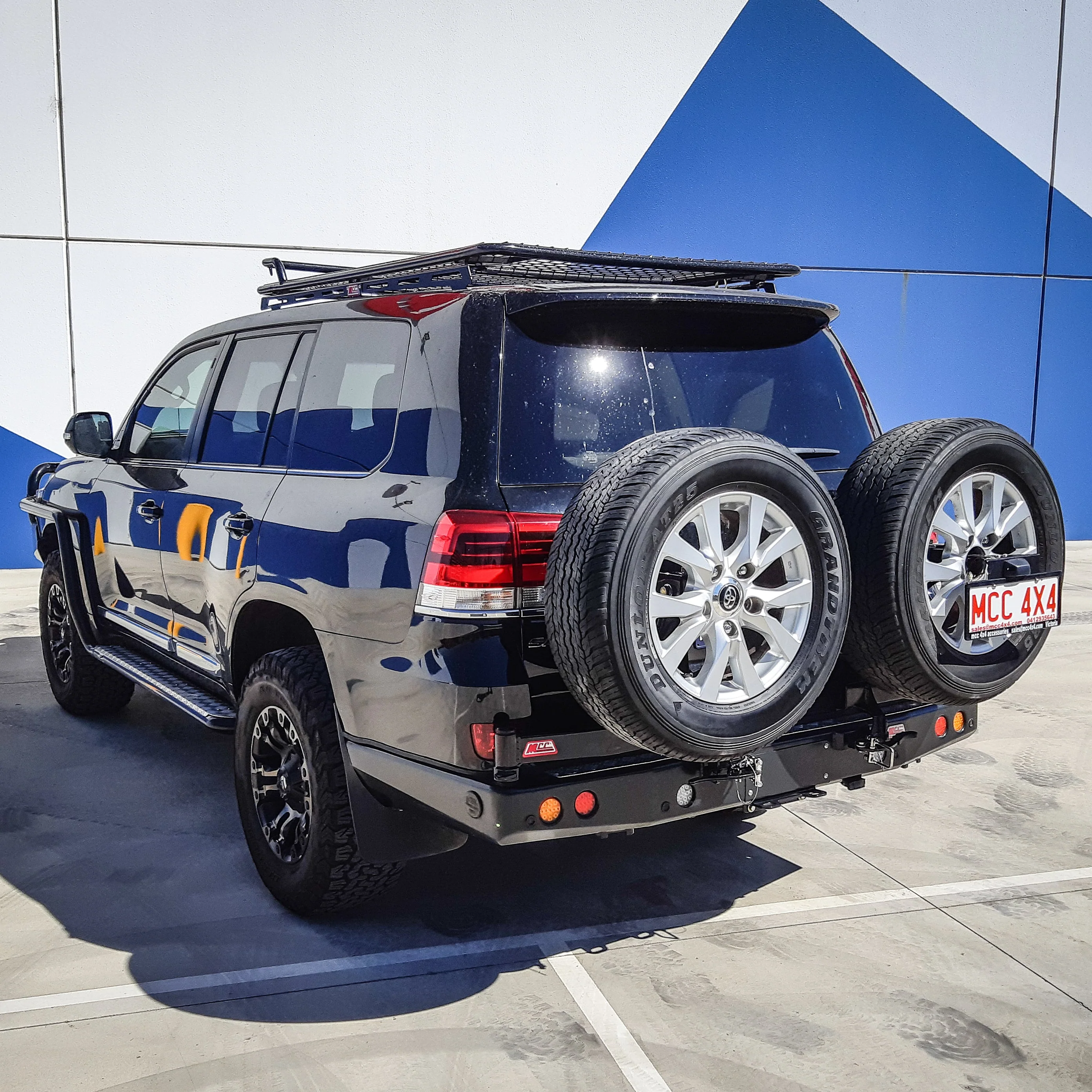 Land Cruiser 200 series 2007-2021 Bumper Cut 022-02 Rear Wheel Carrier Dual Wheels Carrier Package - SKU MCC-01019-202PK1 - Image 4