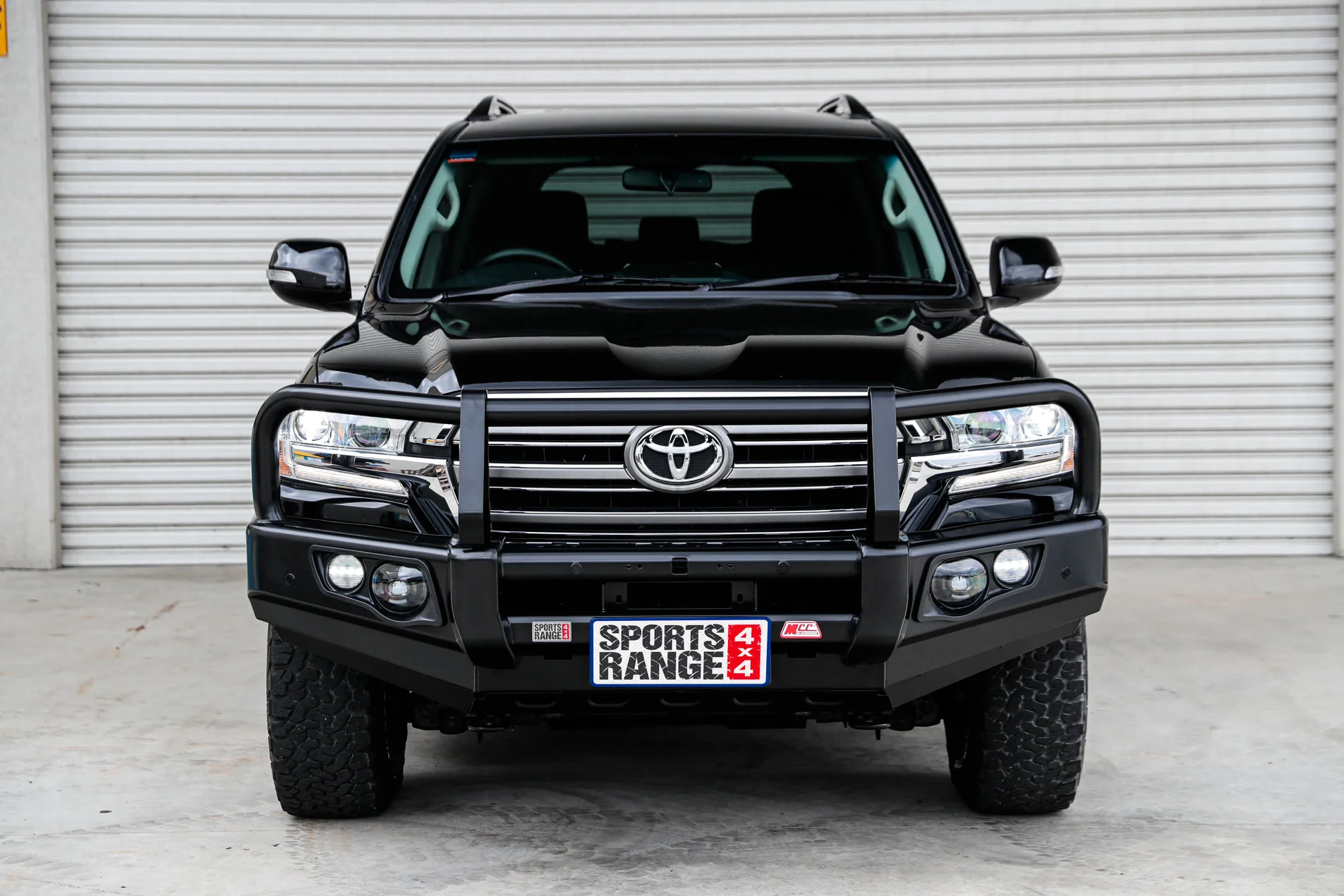 Land Cruiser 200 series Facelift 2015-2020 707-02 Falcon Bull Bar Black A-Frame Package (LED Foglight) - SKU MCC-01019-702FOGUP - Image 3