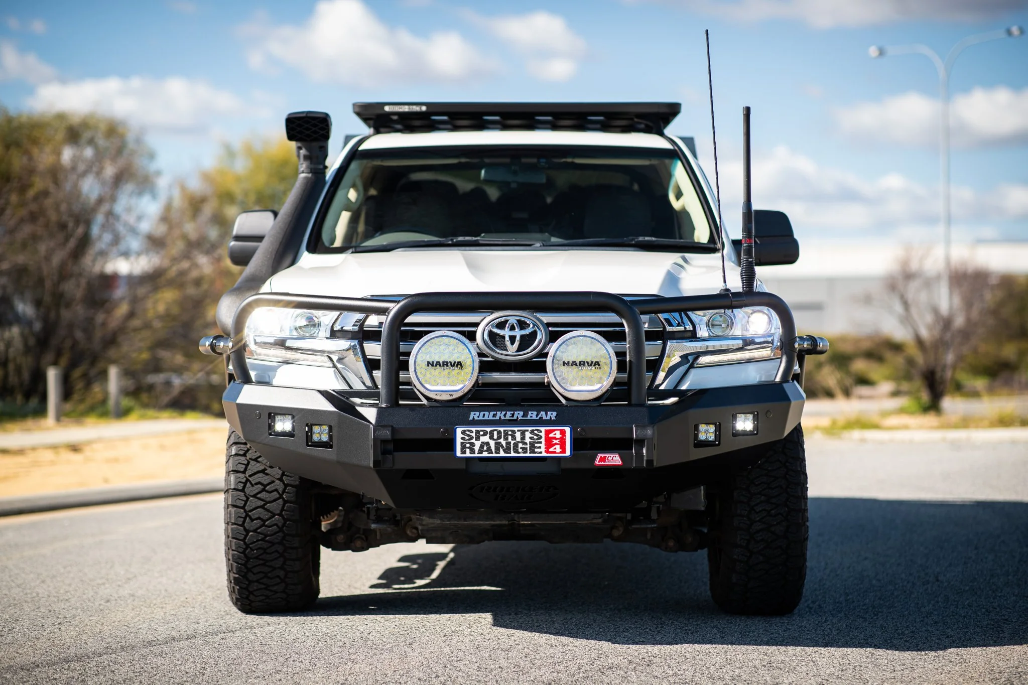 Land Cruiser 200 series Facelift 2015-2020 078-02SQ Rocker Bull Bar Triple Loops Package - SKU MCC-01019-7802SQ - Image 3