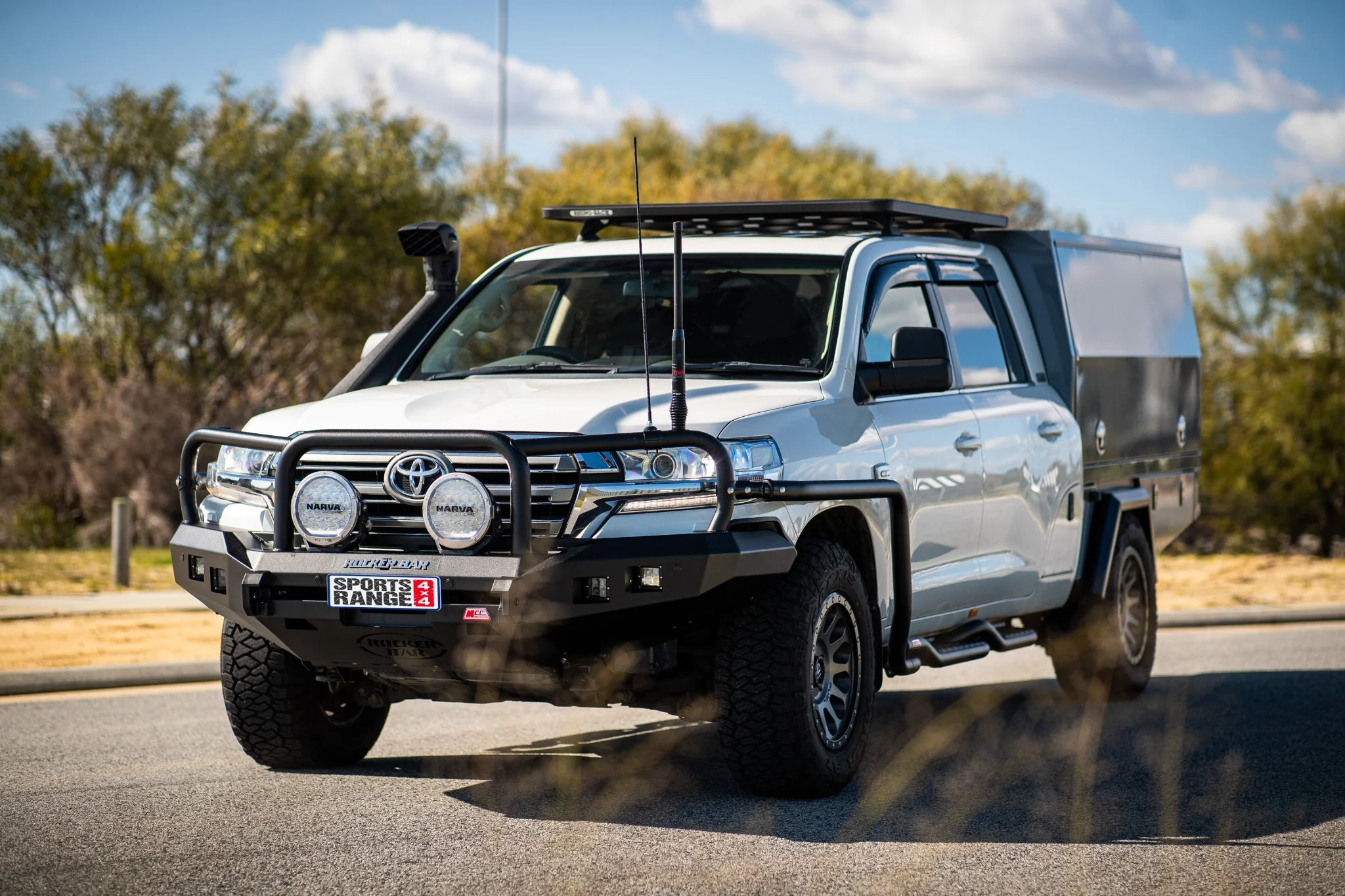 Land Cruiser 200 series Facelift 2015-2020 078-02SQ Rocker Bull Bar Triple Loops Package - SKU MCC-01019-7802SQ - Image 4