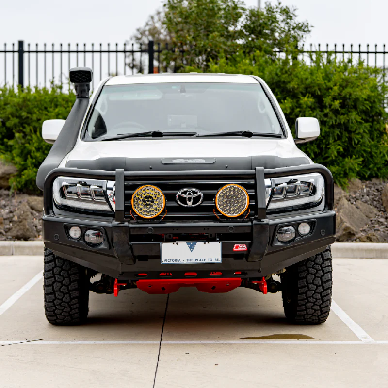 Land Cruiser 200 series prefacelift 2007-2015 707-02 Falcon Bull Bar Black A-Frame Package (LED Foglight) - SKU MCC-01008-702FOGUP - Image 3