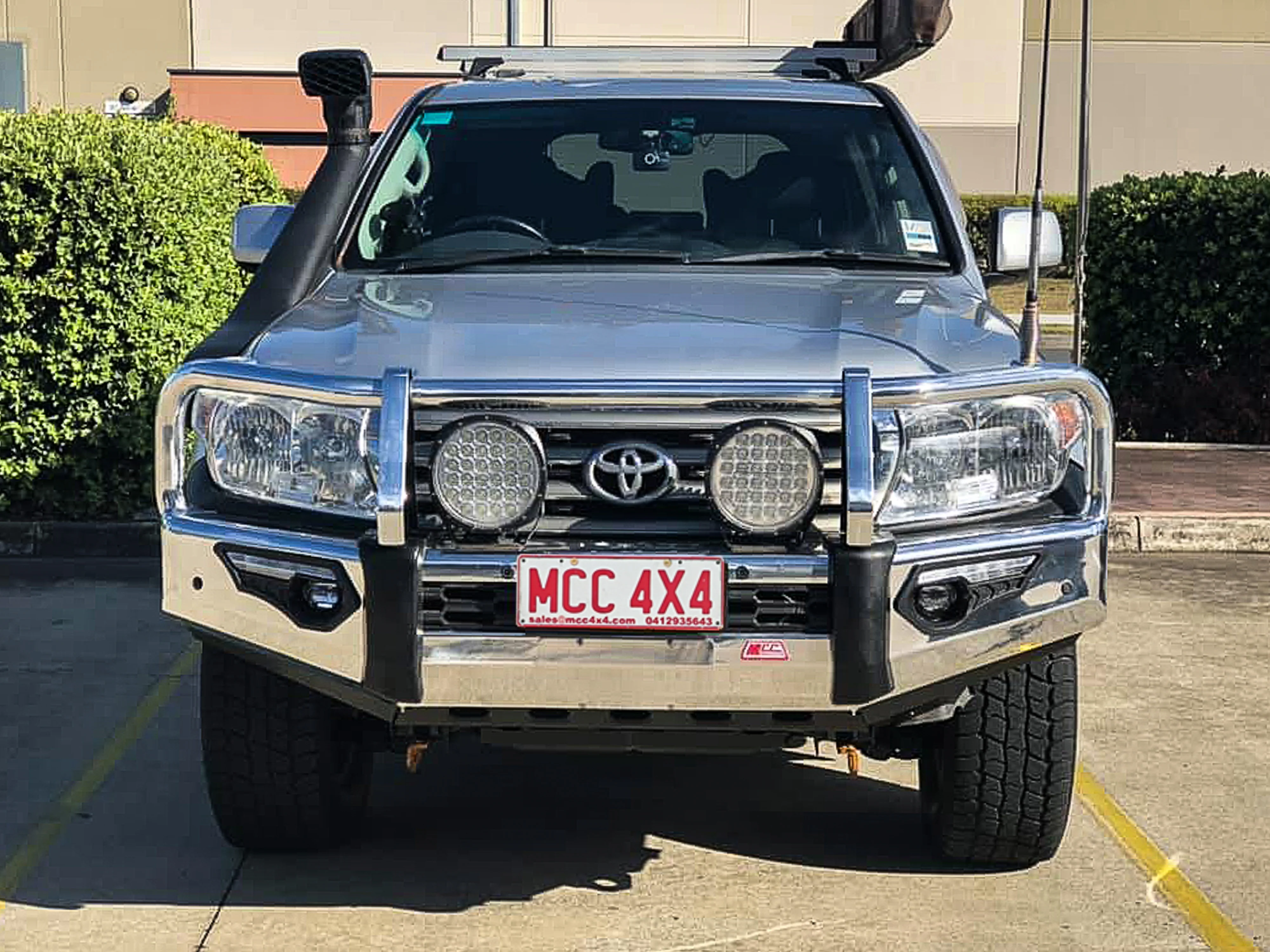 Land Cruiser 200 series prefacelift 2007-2015 808-02A Alloy Phoenix Bull Bar A-Frame Package - SKU MCC-01008-802AW - Image 4