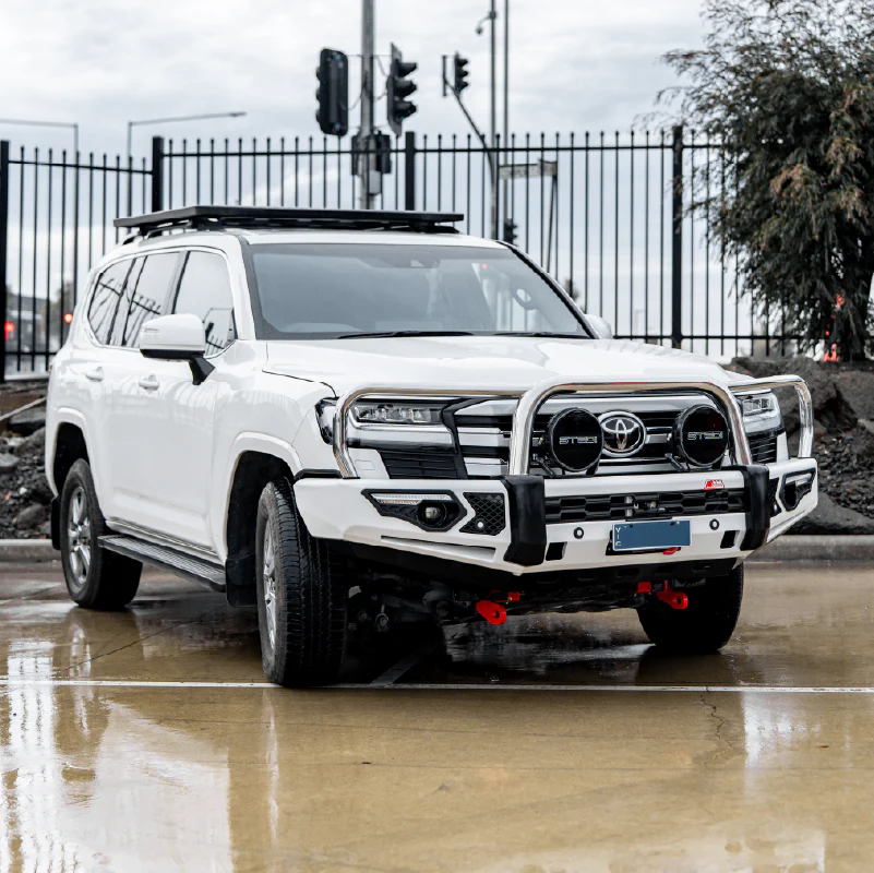 Land Cruiser 300 Series 2022-On - 808-01 Phoenix Bull Bar Triple Stainless Loops Package - SKU MCC-01023-801 - Image 4