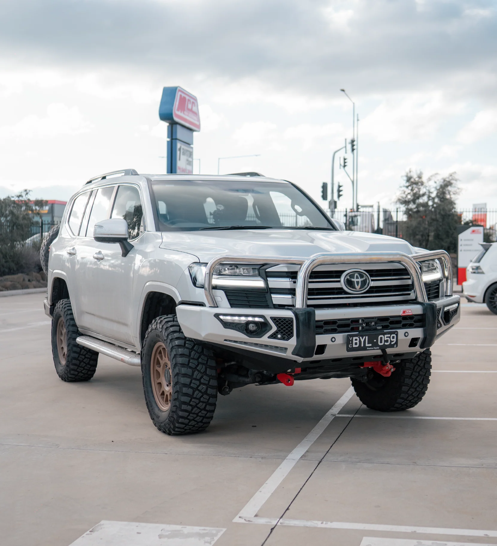 Land Cruiser 300 Series 2022-On - 808-01 Phoenix Bull Bar Triple Stainless Loops Package - SKU MCC-01023-801 - Image 7