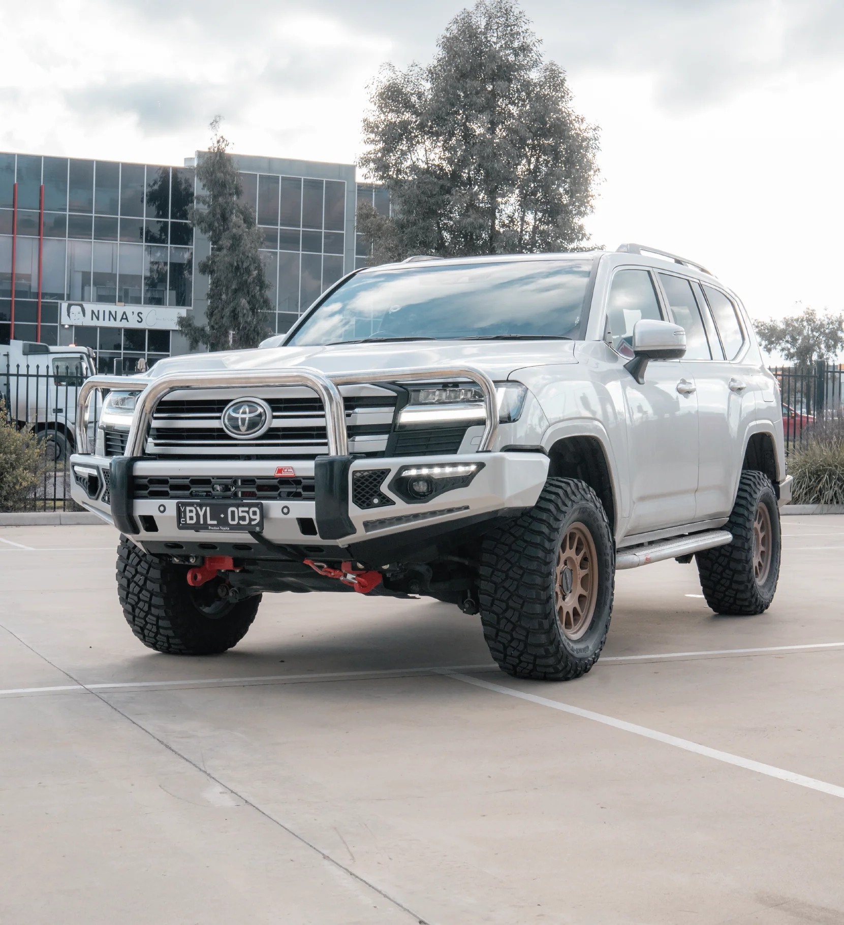 Land Cruiser 300 Series 2022-On - 808-01 Phoenix Bull Bar Triple Stainless Loops Package - SKU MCC-01023-801 - Image 9