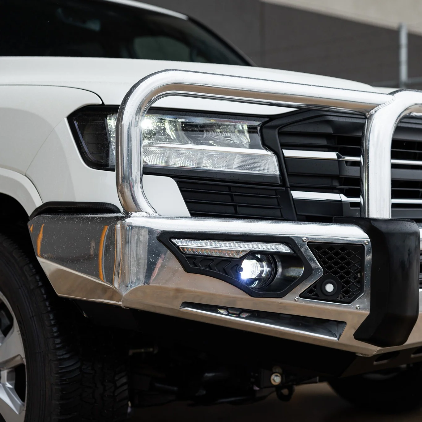 Land Cruiser 300 Series 2022-On - 808-01A Alloy Phoenix Bull Bar Triple Loops Package - Image 6