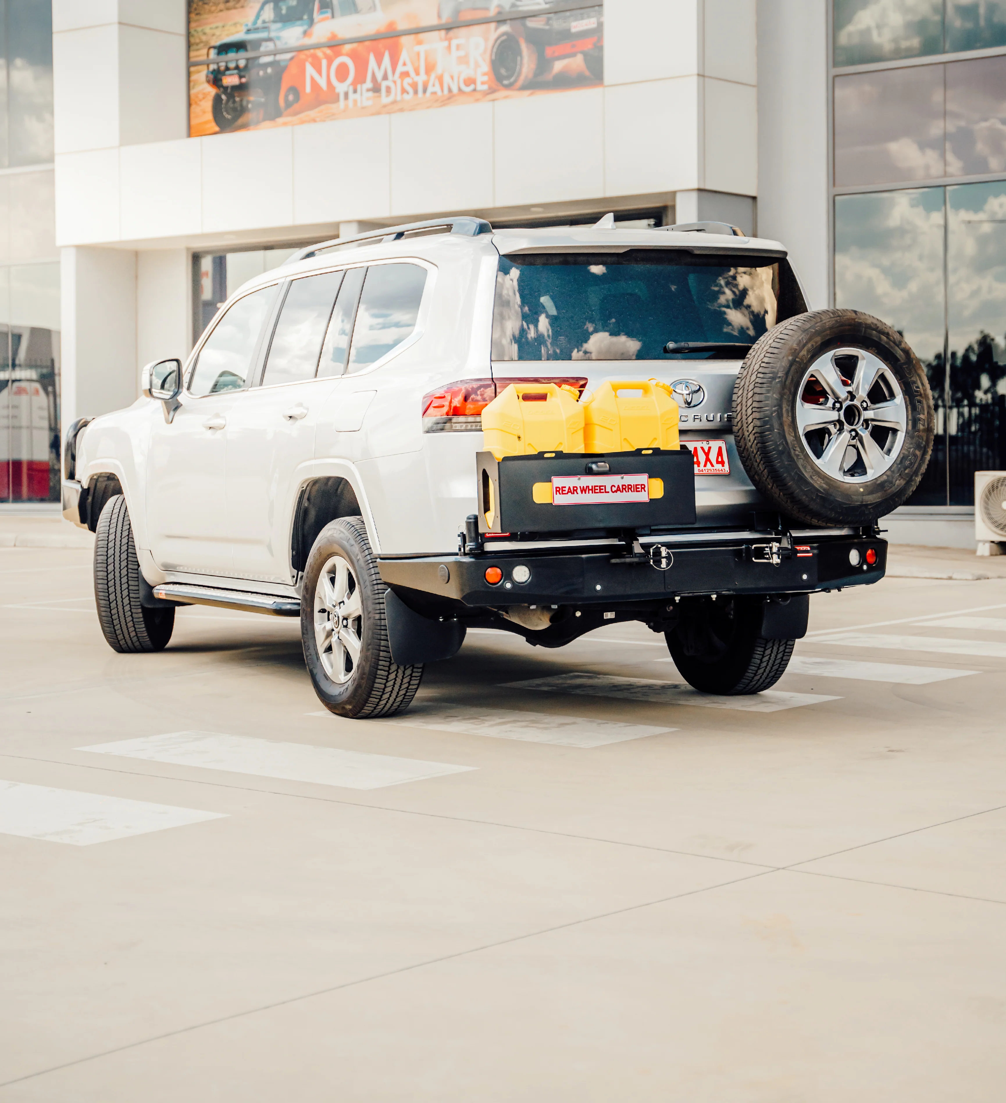 Land Cruiser 300 Series 2022-On - Bumper Cut 022-02 Rear Wheel Carrier Double Jerry Can Holder Package - SKU MCC-01023-202PK3 - Image 4