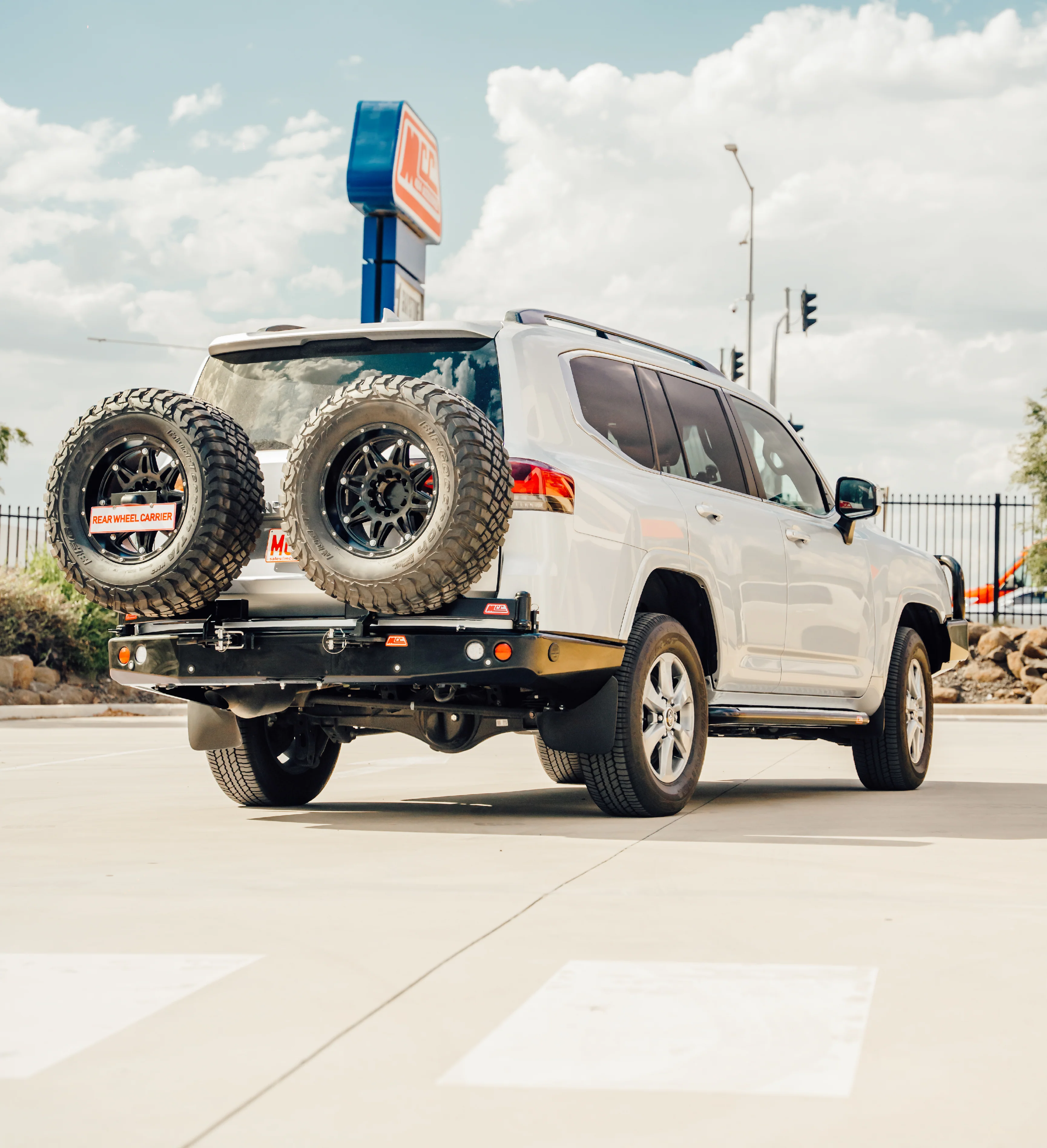 Land Cruiser 300 Series 2022-On - Bumper Cut 022-02 Rear Wheel Carrier Dual Wheels Carrier Package - SKU MCC-01023-202PK1 - Image 2