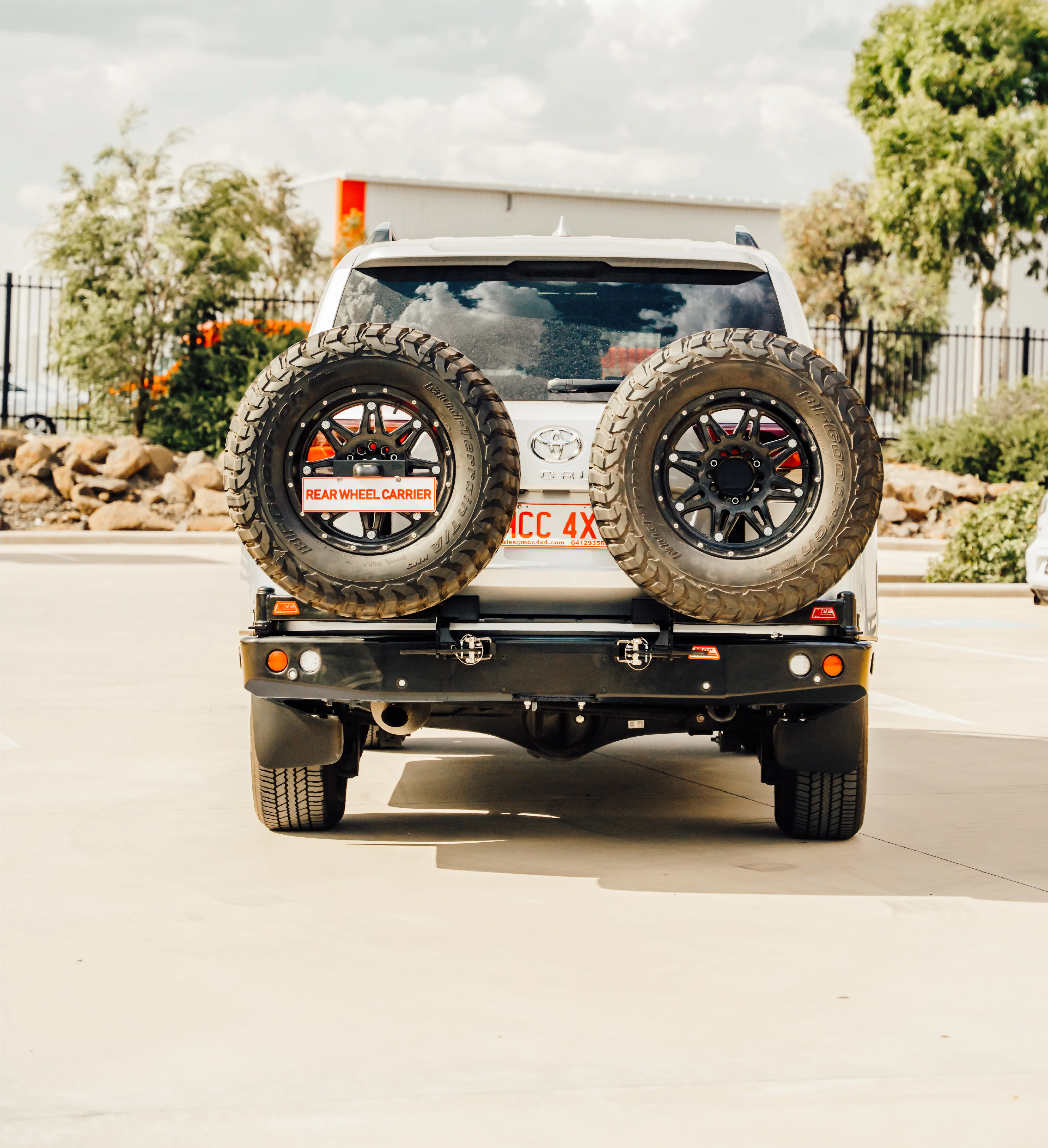 Land Cruiser 300 Series 2022-On - Bumper Cut 022-02 Rear Wheel Carrier Dual Wheels Carrier Package - SKU MCC-01023-202PK1 - Image 3