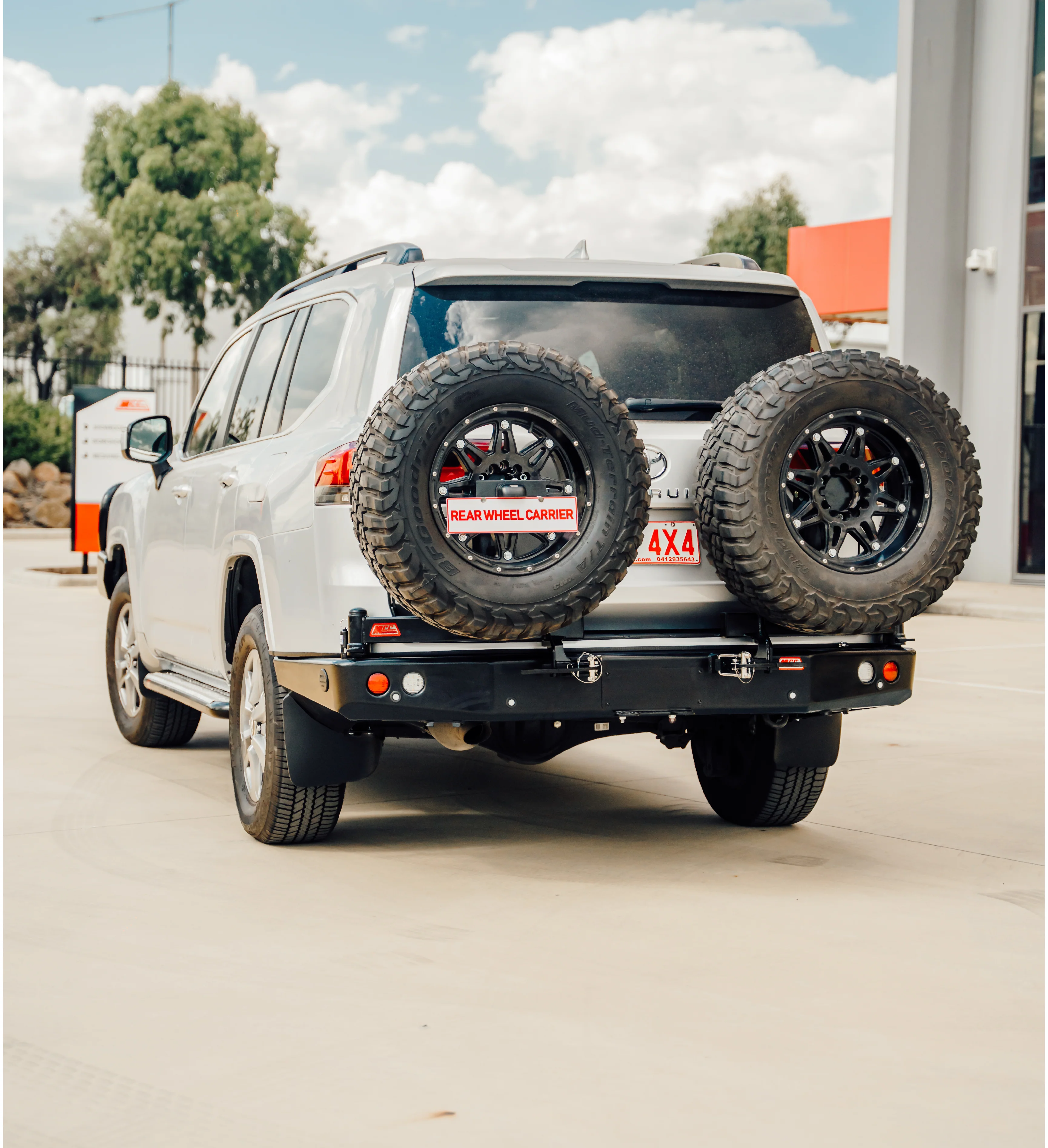 Land Cruiser 300 Series 2022-On - Bumper Cut 022-02 Rear Wheel Carrier Dual Wheels Carrier Package - SKU MCC-01023-202PK1 - Image 4