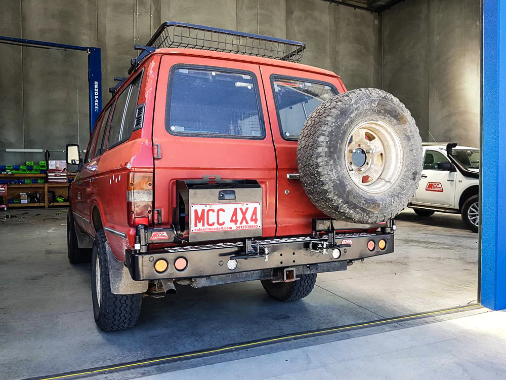 Land Cruiser 60 series 1980-1990 022-02 Rear Wheel Carrier Single Jerry Can Holder Package - SKU MCC-01013-202PK2 - Image 2