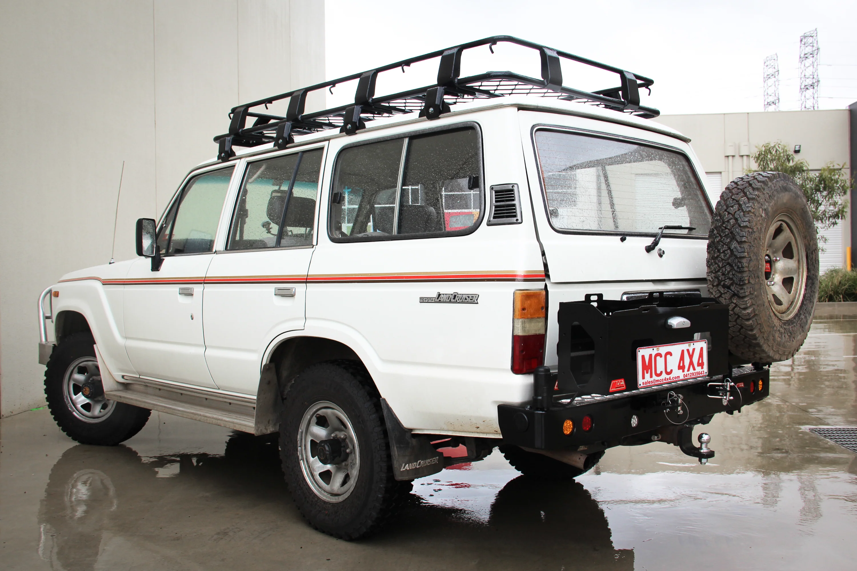 Land Cruiser 60 series 1980-1990 022-02 Rear Wheel Carrier Double Jerry Can Holder Package - SKU MCC-01013-202PK3 - Image 2