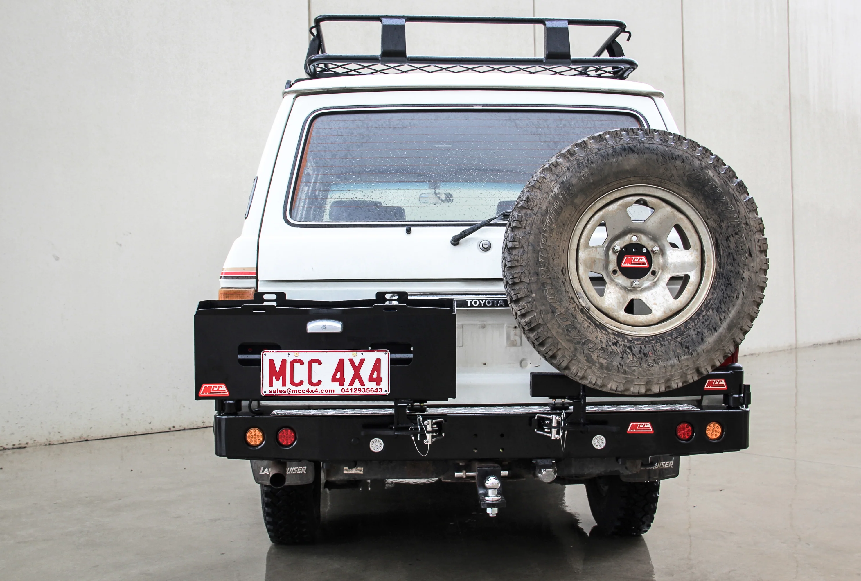 Land Cruiser 60 series 1980-1990 022-02 Rear Wheel Carrier Double Jerry Can Holder Package - SKU MCC-01013-202PK3 - Image 3
