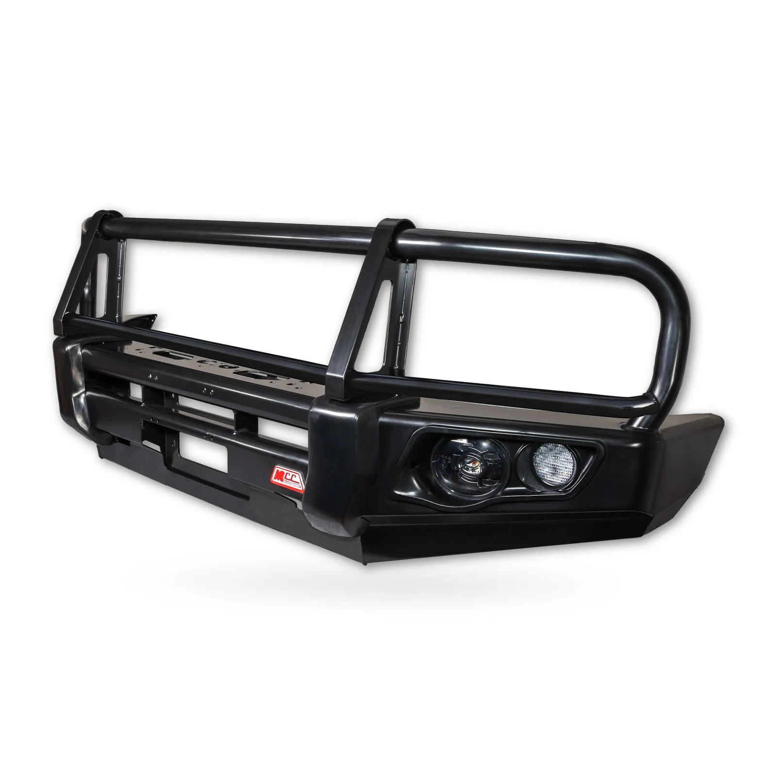 Colorado RC 2008-2012 707-02 Falcon Bull Bar Black A-Frame Package (LED Foglight) - SKU MCC-07003-702FOGUP