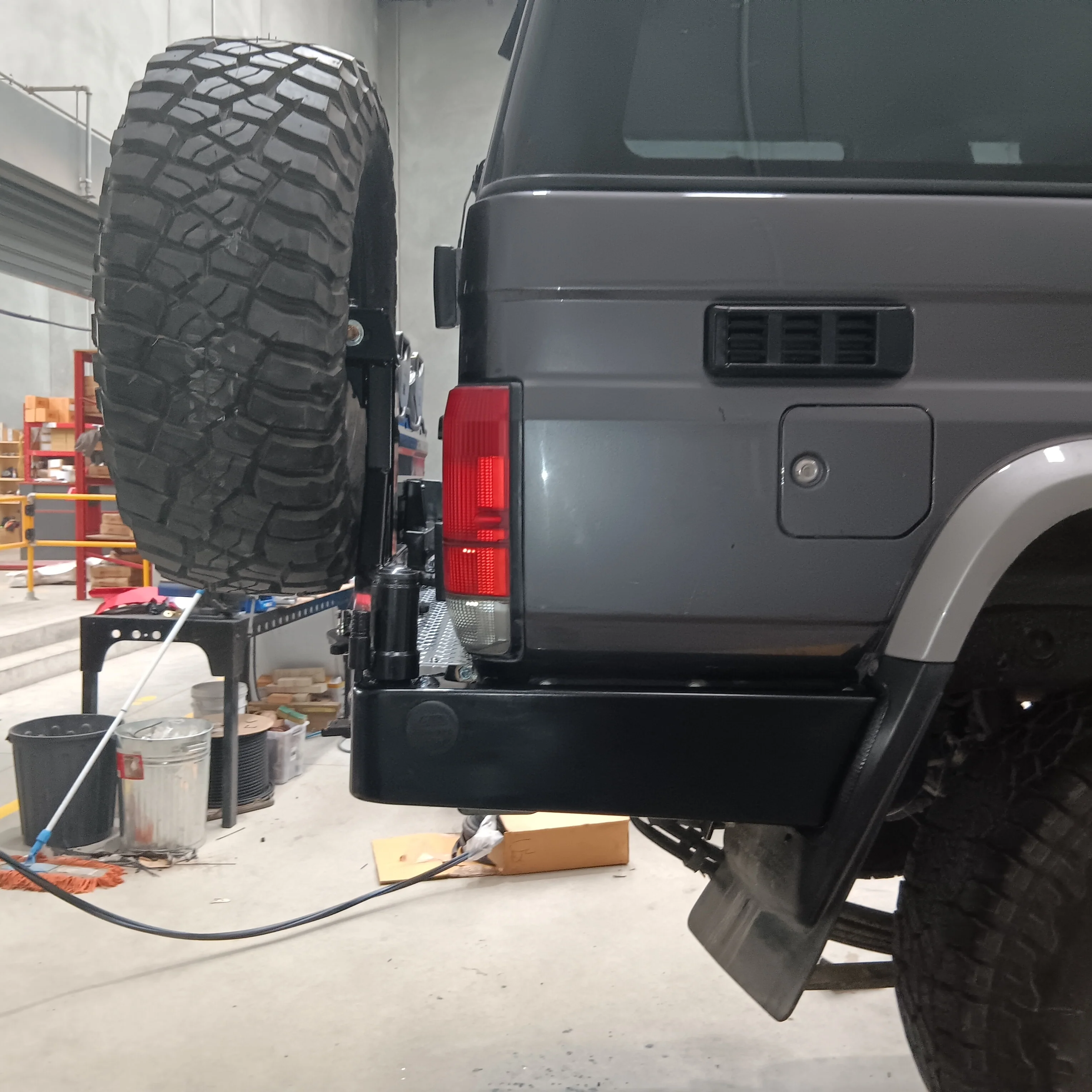 Land Cruiser 70 series 1984-2022 022-02 Rear Wheel Carrier Double Jerry Can Holder Package - SKU MCC-01003-202PK3 - Image 4