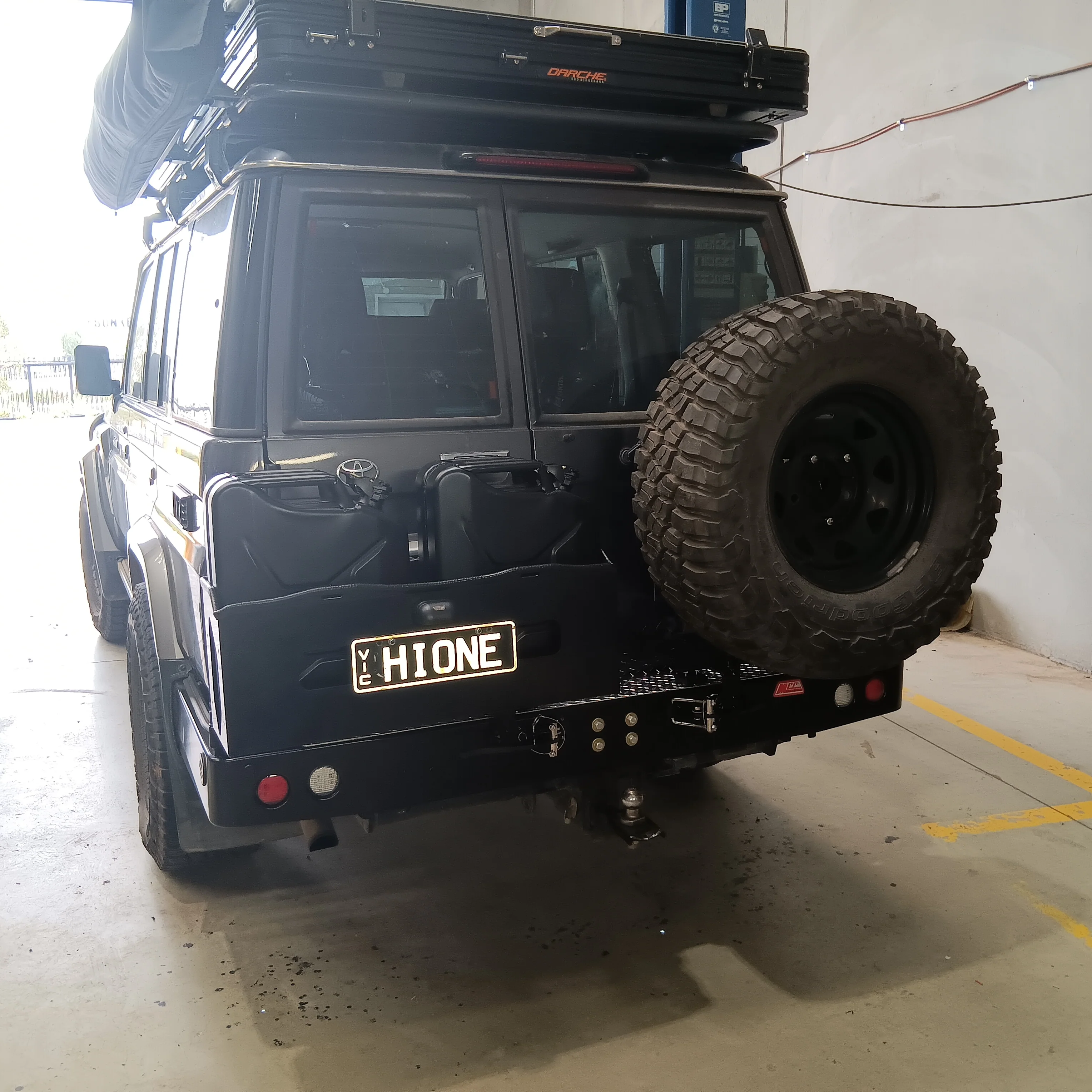 Land Cruiser 70 series 1984-2022 022-02 Rear Wheel Carrier Double Jerry Can Holder Package - SKU MCC-01003-202PK3 - Image 6