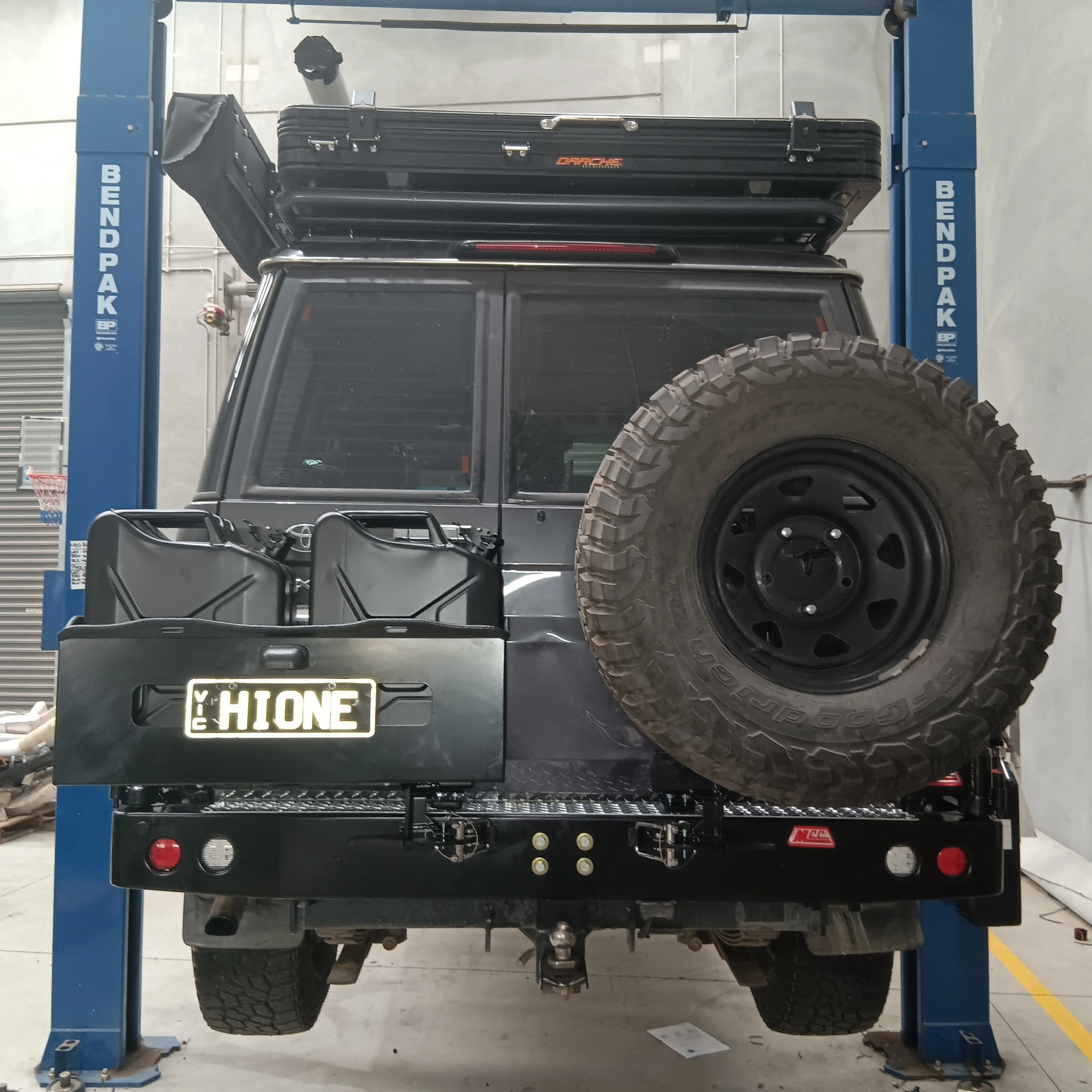 Land Cruiser 70 series 1984-2022 022-02 Rear Wheel Carrier Double Jerry Can Holder Package - SKU MCC-01003-202PK3 - Image 8