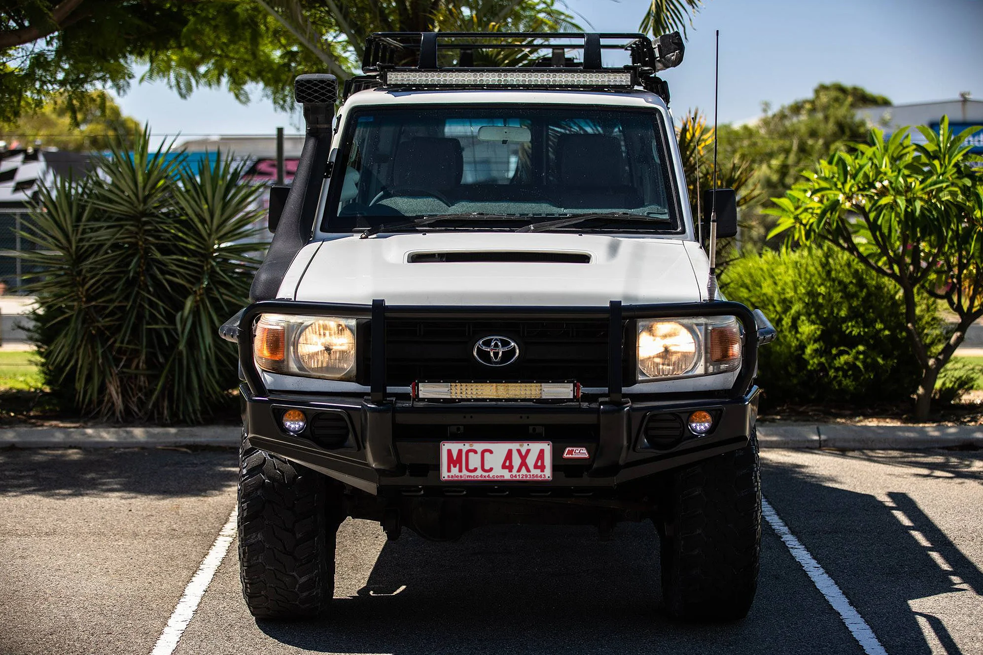Land Cruiser 70 series 2007-2022 707-02 Falcon Bull Bar Black A-Frame Package (No Foglight) - SKU MCC-01005-702UP - Image 5