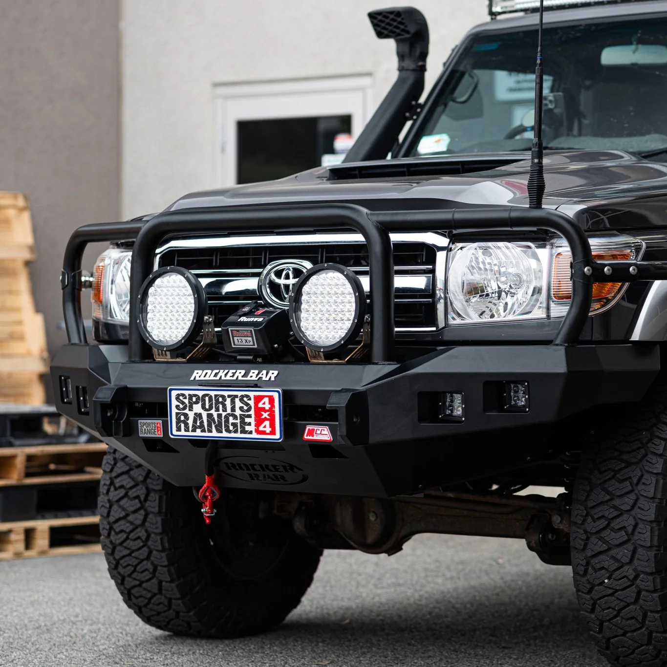 Land Cruiser 70 series 2007-Current 078-02SQ Rocker Bull Bar Triple Loops Package - SKU MCC-01005-7802SQ - Image 3
