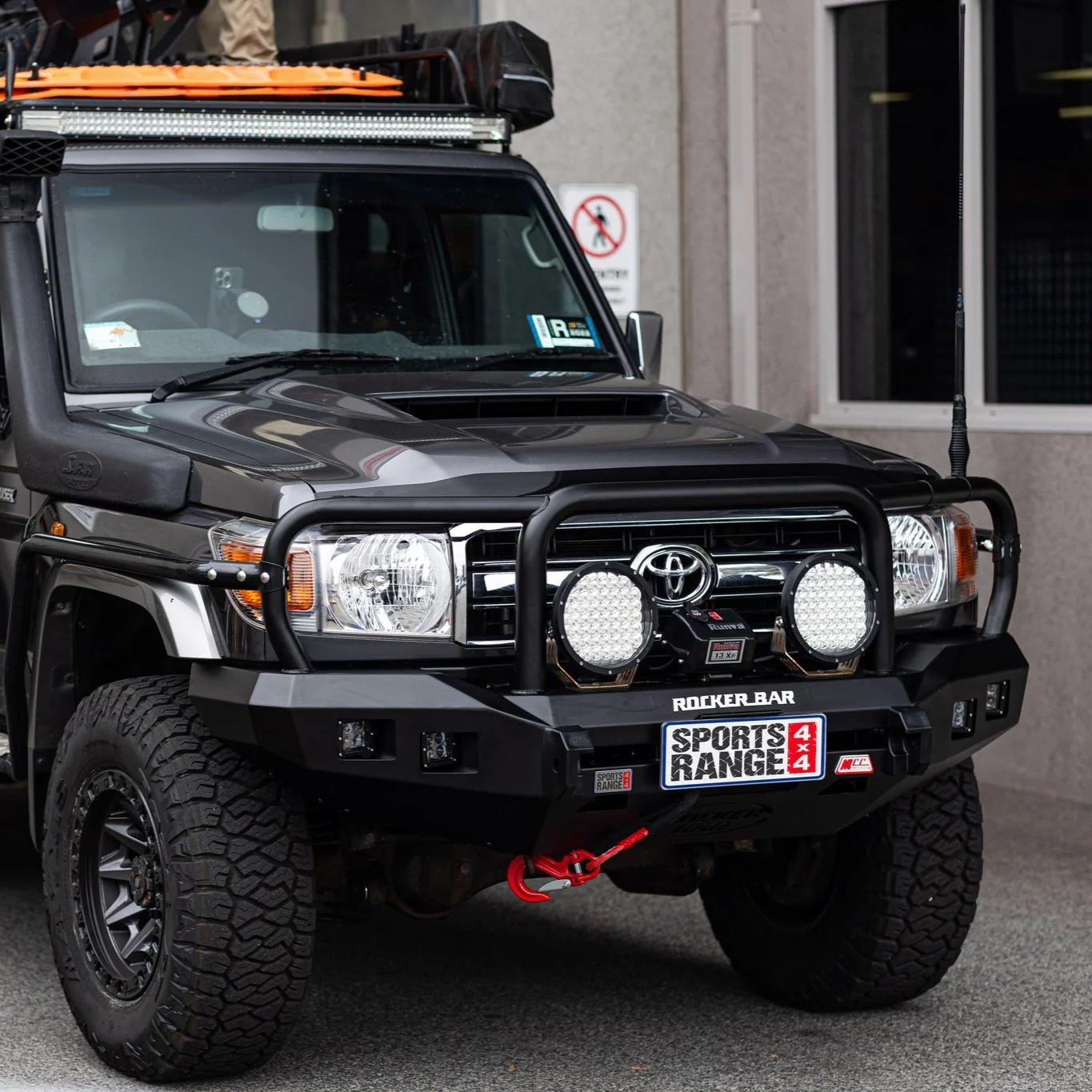 Land Cruiser 70 series 2007-Current 078-02SQ Rocker Bull Bar Triple Loops Package - SKU MCC-01005-7802SQ - Image 4