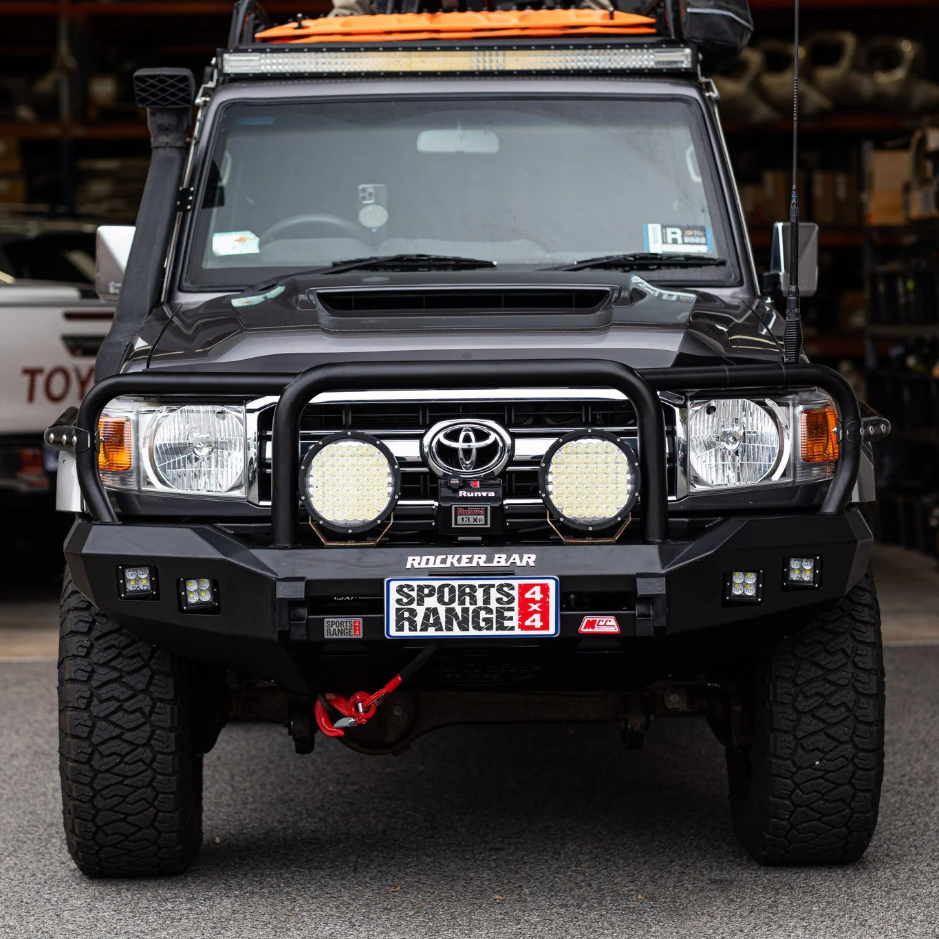 Land Cruiser 70 series 2007-Current 078-02SQ Rocker Bull Bar Triple Loops Package - SKU MCC-01005-7802SQ - Image 5