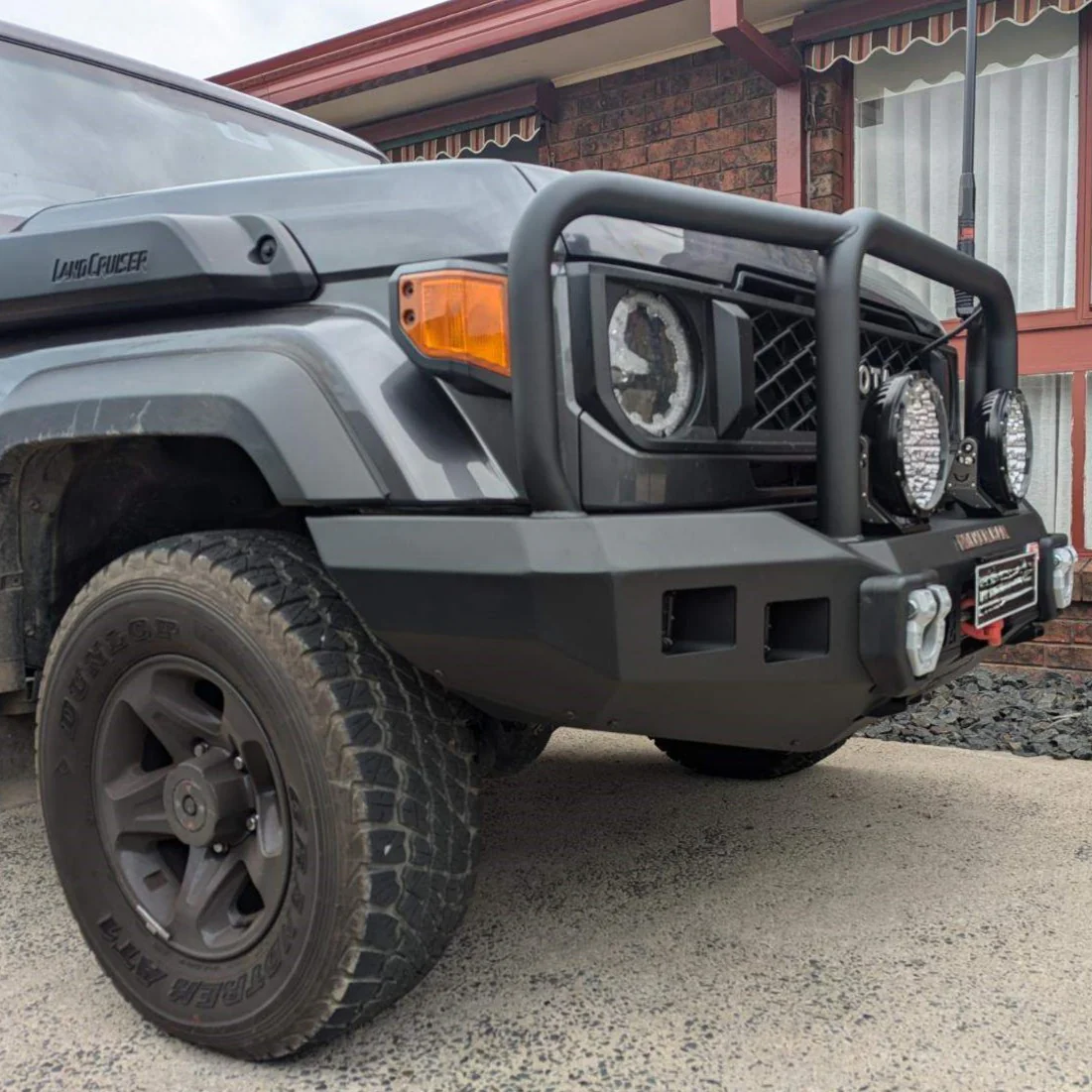 Land Cruiser 70s Series 2024-On - 078-02SQ Rocker Bull Bar Triple Loops Package - SKU MCC-01024-7802SQ - Image 6