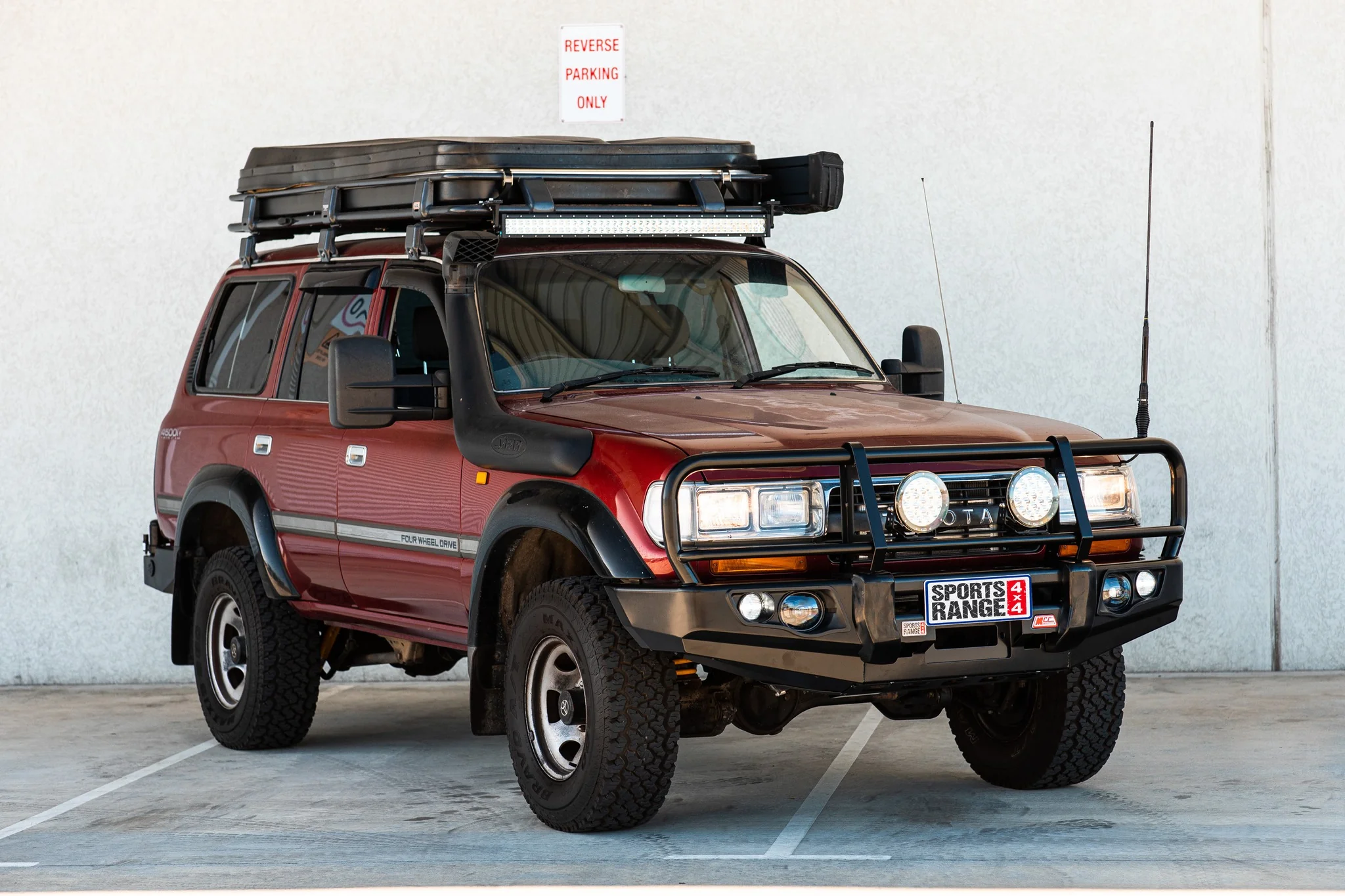 Land Cruiser 80 series 1990-1998 707-02 Falcon Bull Bar Black A-Frame Package (LED Foglight) - SKU MCC-01006-702FOGUP - Image 3