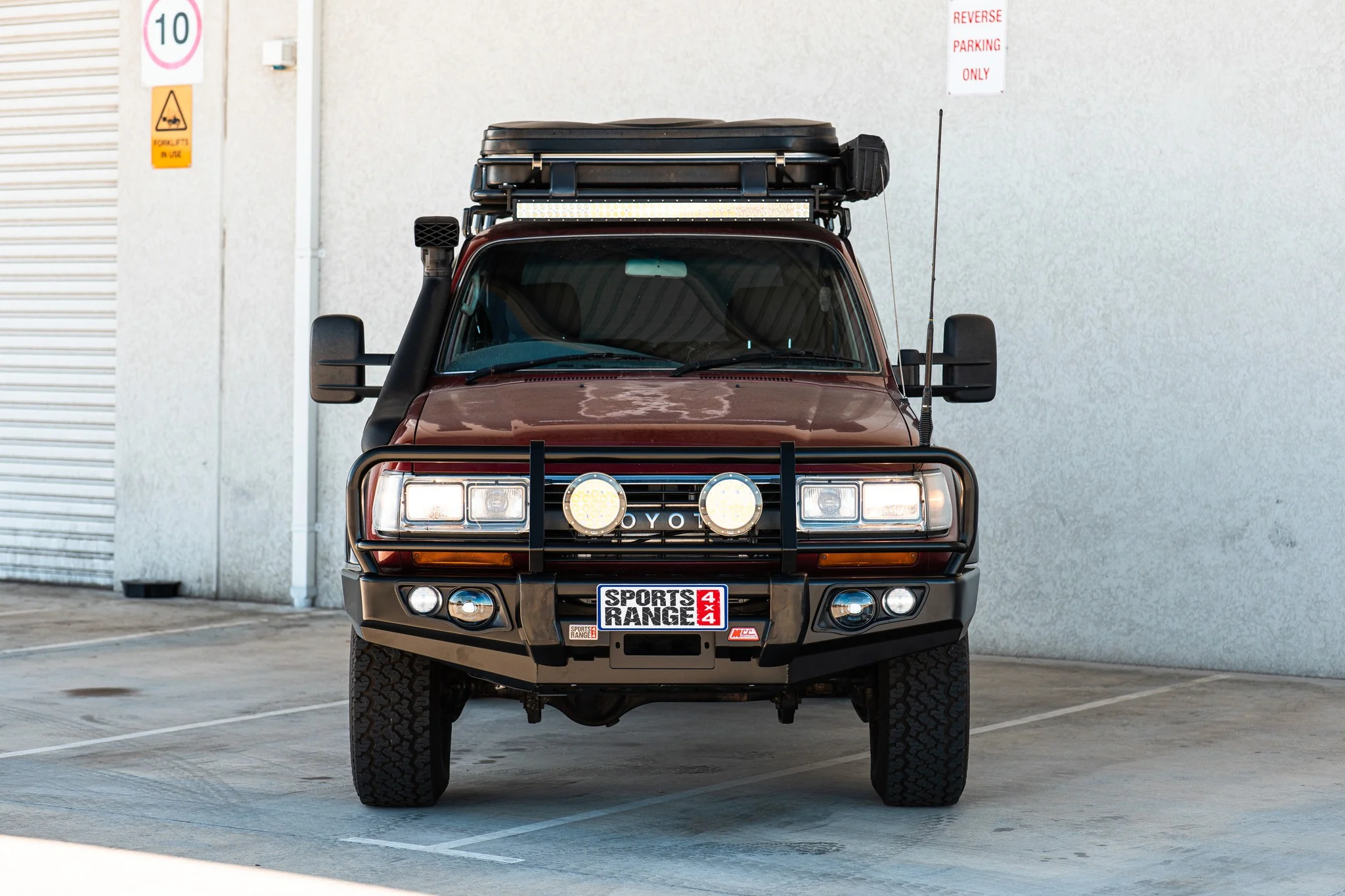 Land Cruiser 80 series 1990-1998 707-02 Falcon Bull Bar Black A-Frame Package (LED Foglight) - SKU MCC-01006-702FOGUP - Image 4