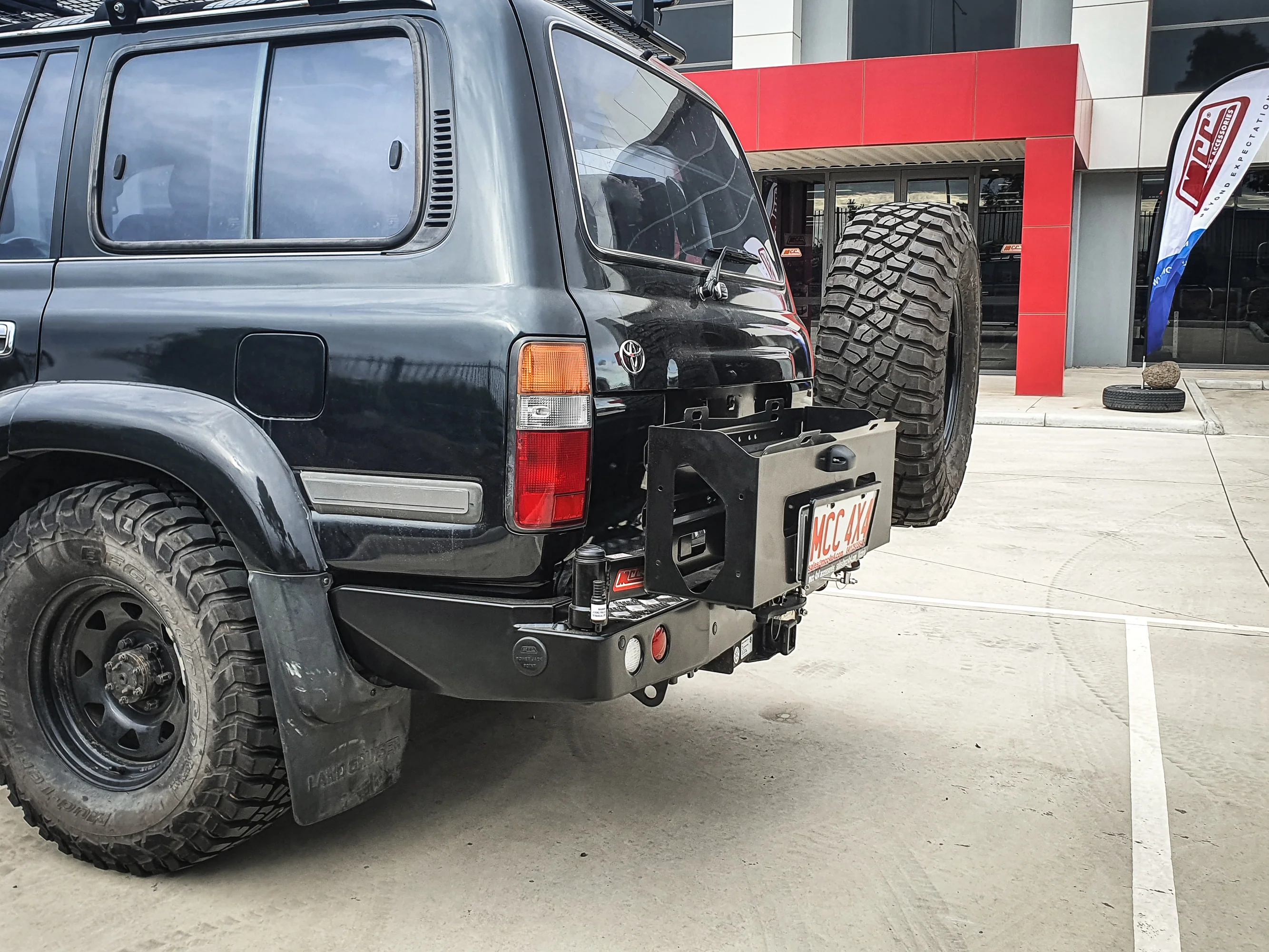 Land Cruiser 80 series 1990-1998 (GXL Model) 022-02 Rear Wheel Carrier Single Jerry Can Holder Package - SKU MCC-01006-202SPK2 - Image 6