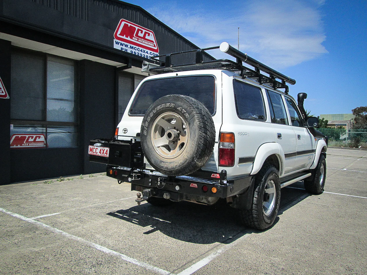 Land Cruiser 80 series 1990-1998 (GXL Model) 022-02 Rear Wheel Carrier Single Jerry Can Holder Package - SKU MCC-01006-202SPK2 - Image 8