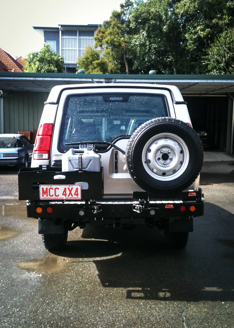Discovery 2 1999-2004 022-02 Rear Wheel Carrier Double Jerry Can Holder Package - SKU MCC-09002-202PK3 - Image 2