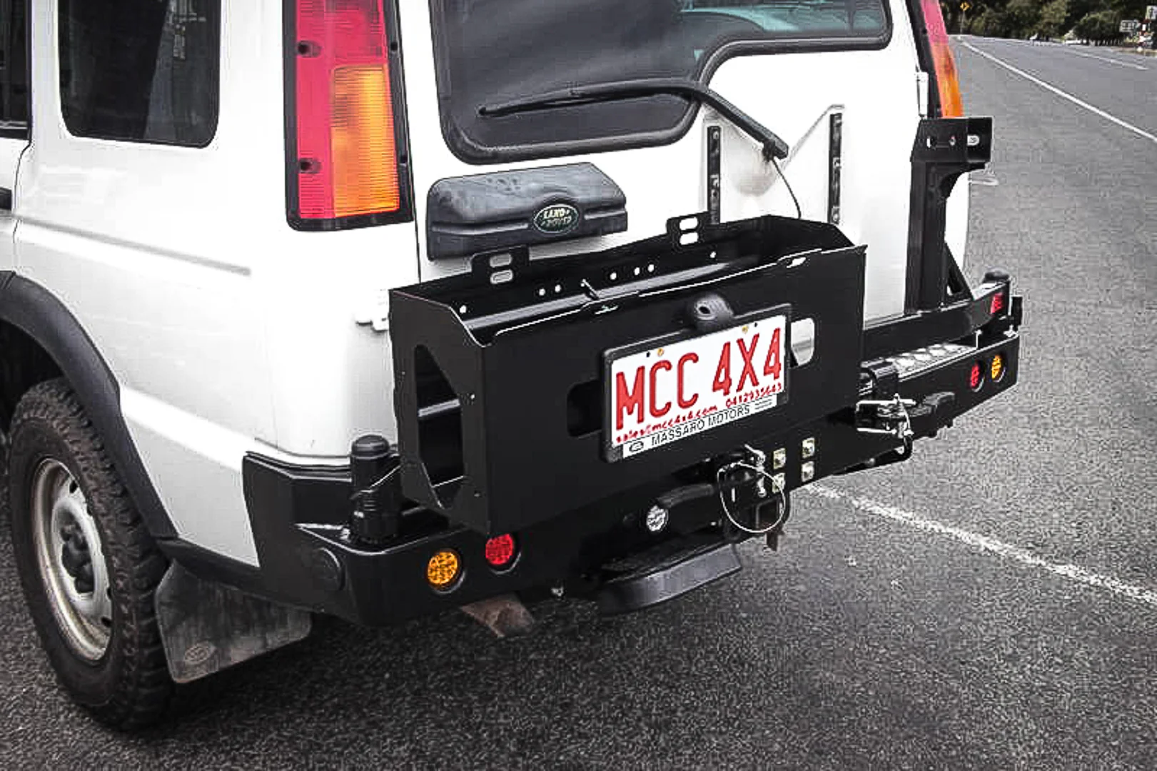 Discovery 2 1999-2004 022-02 Rear Wheel Carrier Double Jerry Can Holder Package - SKU MCC-09002-202PK3 - Image 4