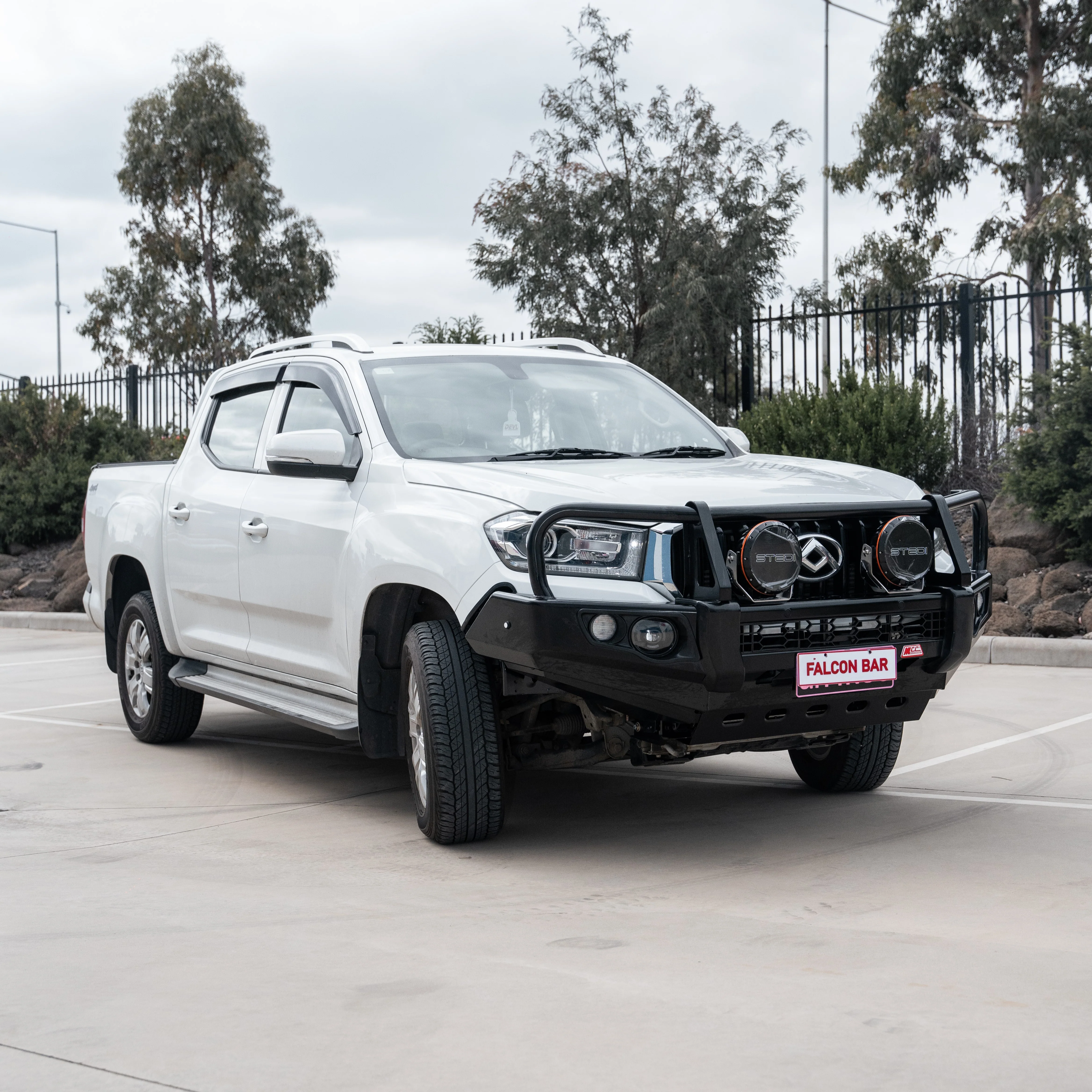 LDV T60 2018-2021 707-02 Falcon Bull Bar Black A-Frame Package (LED Foglight) - SKU MCC-14001-702FOGUP - Image 10